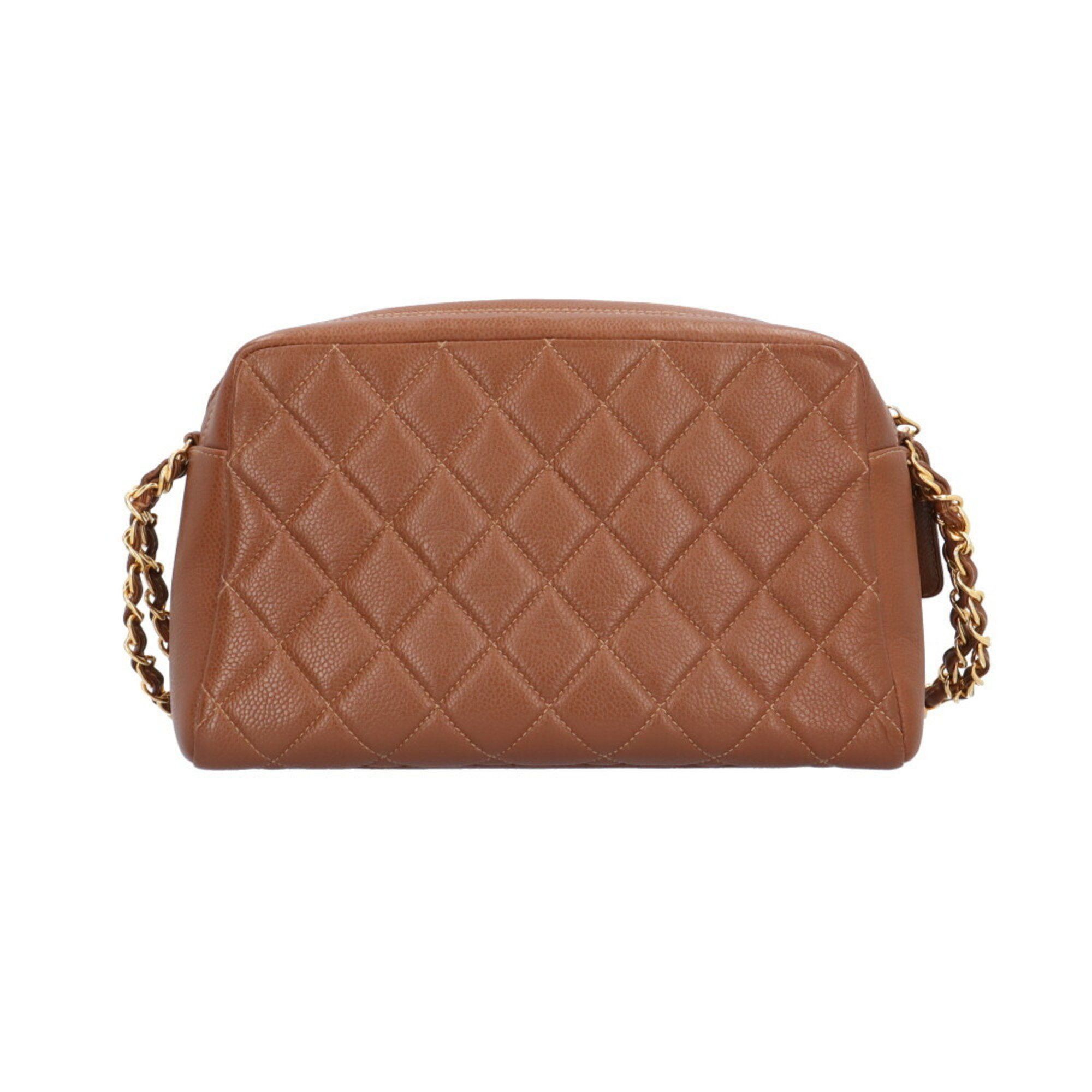 Chanel Chanel Matelasse Shoulder Bag Leather Brown Women's CHANEL Chain Size ONE SIZE - 3 Thumbnail