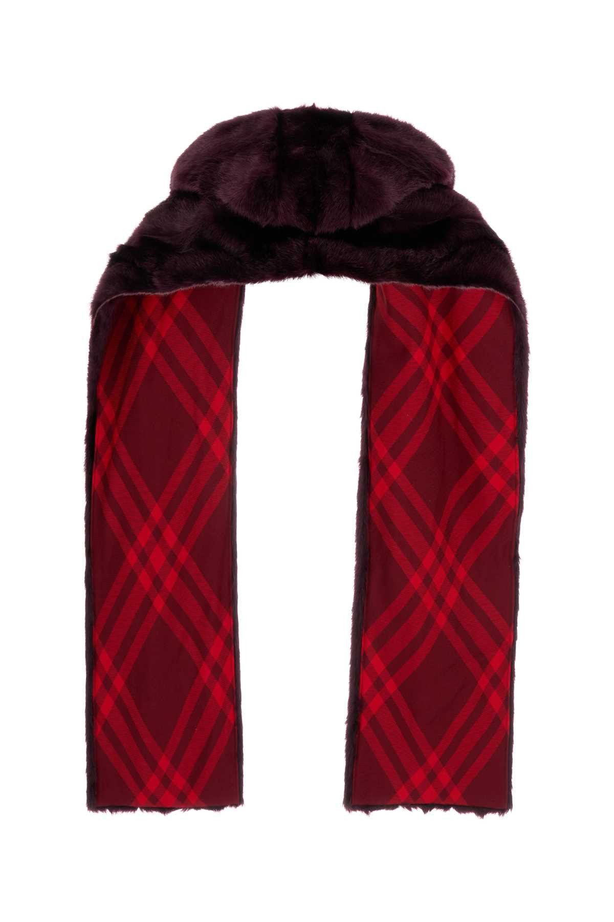 Burberry Purple Eco Fur Scarf Size ONE SIZE - 2 Thumbnail