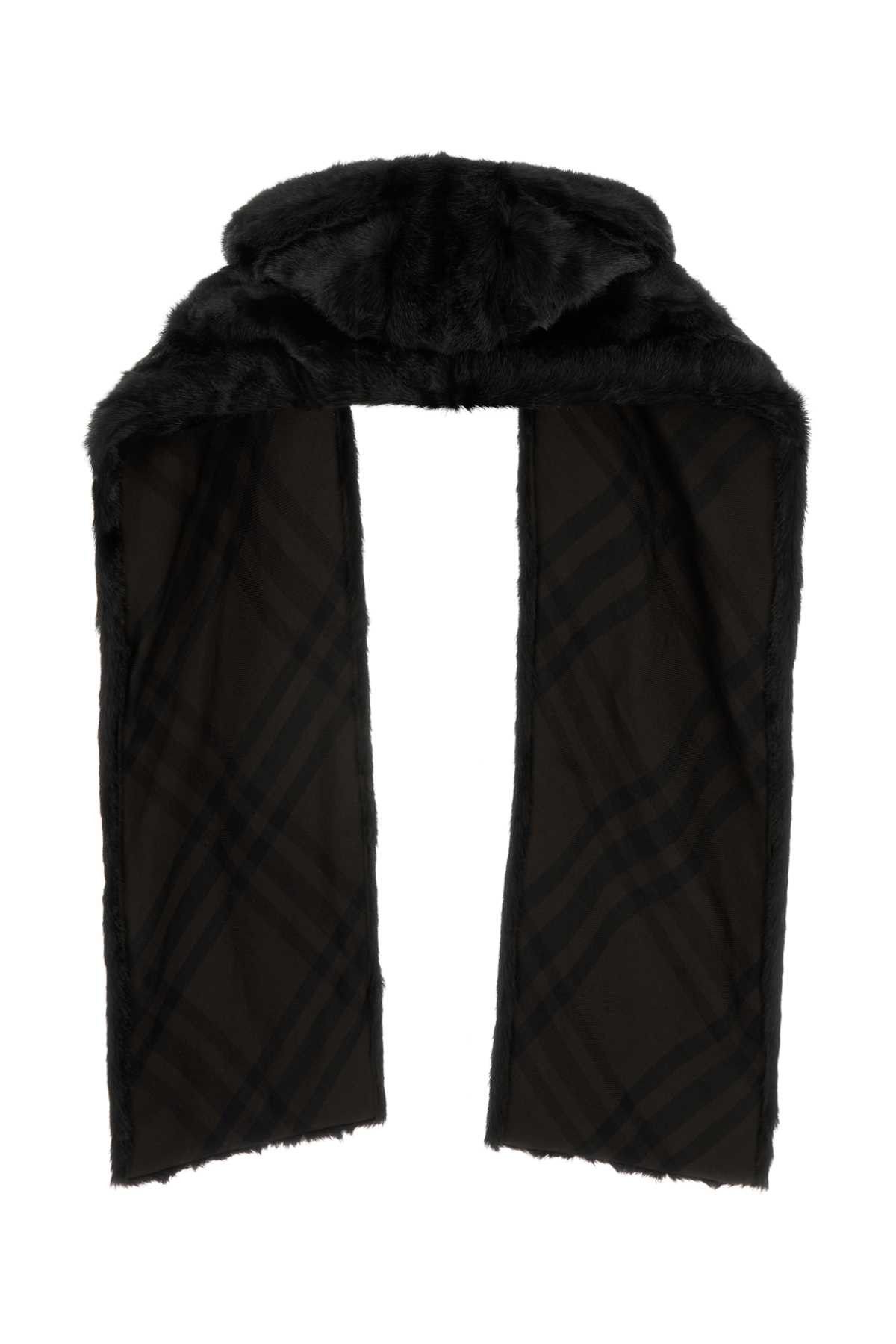 Burberry Black Eco Fur Scarf Size ONE SIZE - 2 Thumbnail