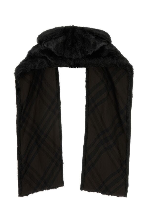 Burberry Black Eco Fur Scarf Size ONE SIZE - 4 Thumbnail