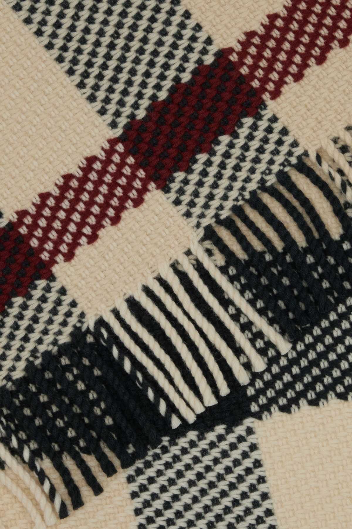Burberry Embroidered Wool Scarf Size ONE SIZE - 2 Thumbnail