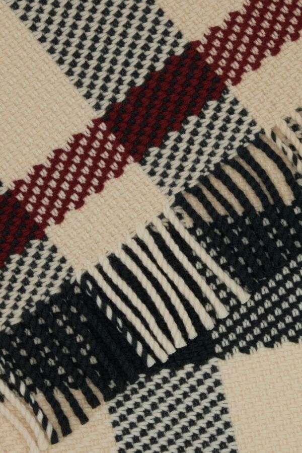 Burberry Embroidered Wool Scarf Size ONE SIZE - 4 Thumbnail