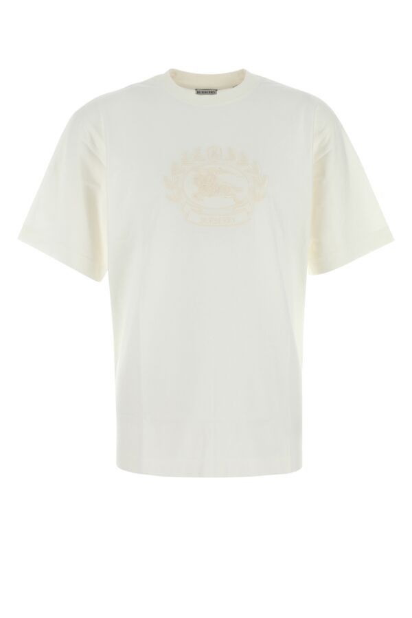 Burberry White Cotton T-Shirt Size US L / EU 52-54 / 3 - 3 Thumbnail