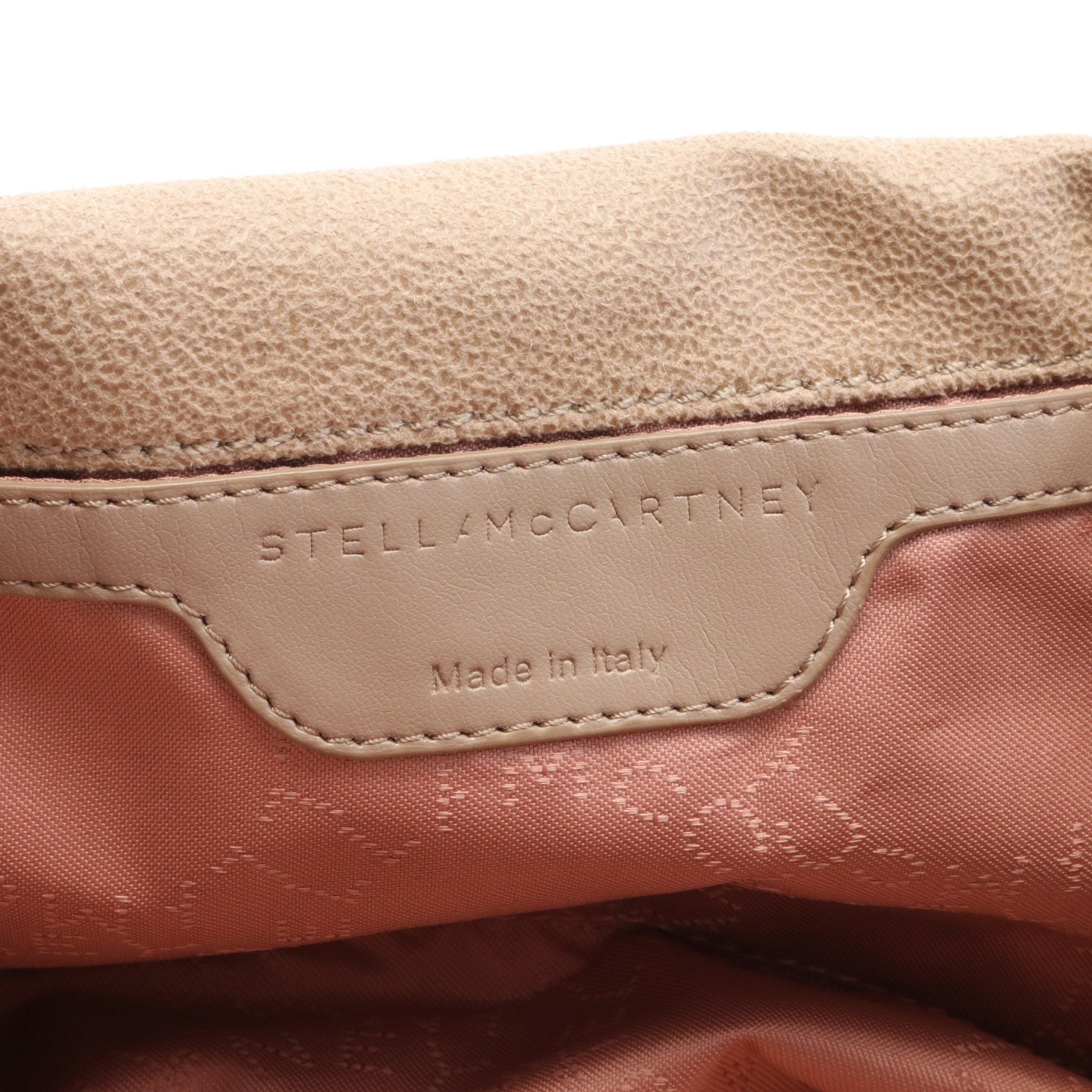 Stella McCartney Stella Mccartney Falabella Mini Chain Shoulder Bag Fake Leather Beige Size ONE SIZE - 4 Thumbnail