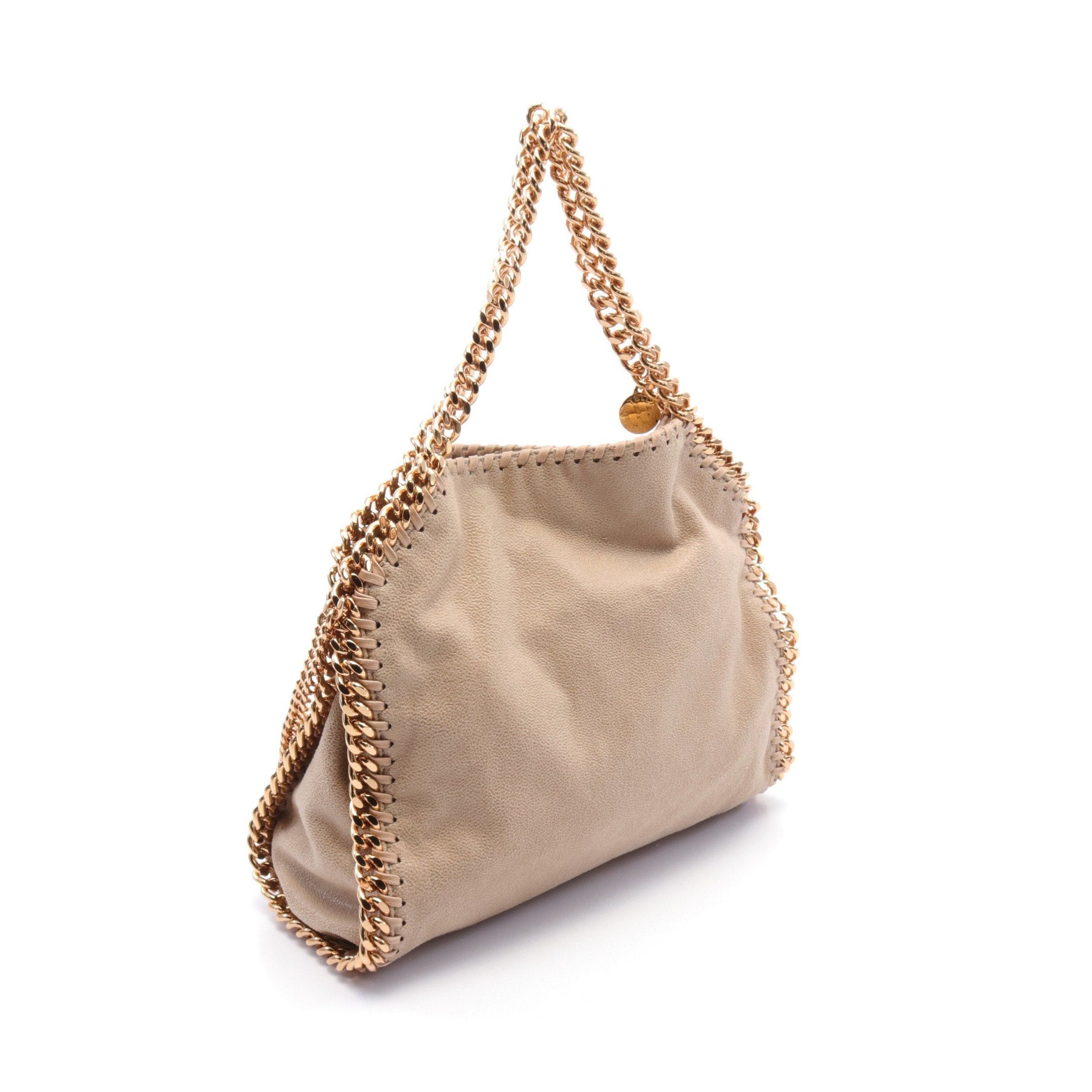 Stella McCartney Stella Mccartney Falabella Mini Chain Shoulder Bag Fake Leather Beige Size ONE SIZE - 2 Thumbnail