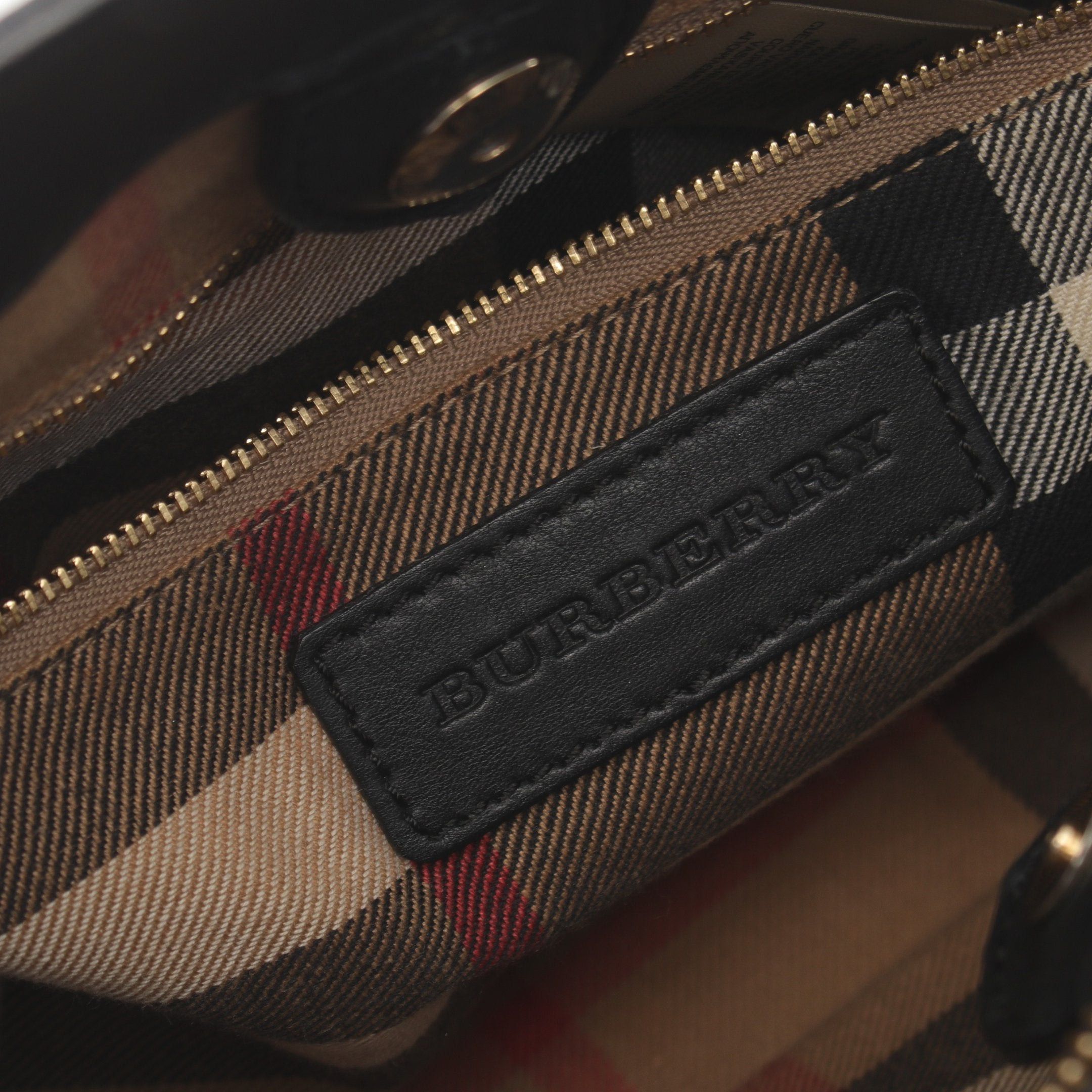Burberry Burberry House Check Handbag Leather Canvas Black Beige Multicolor Size ONE SIZE - 4 Thumbnail