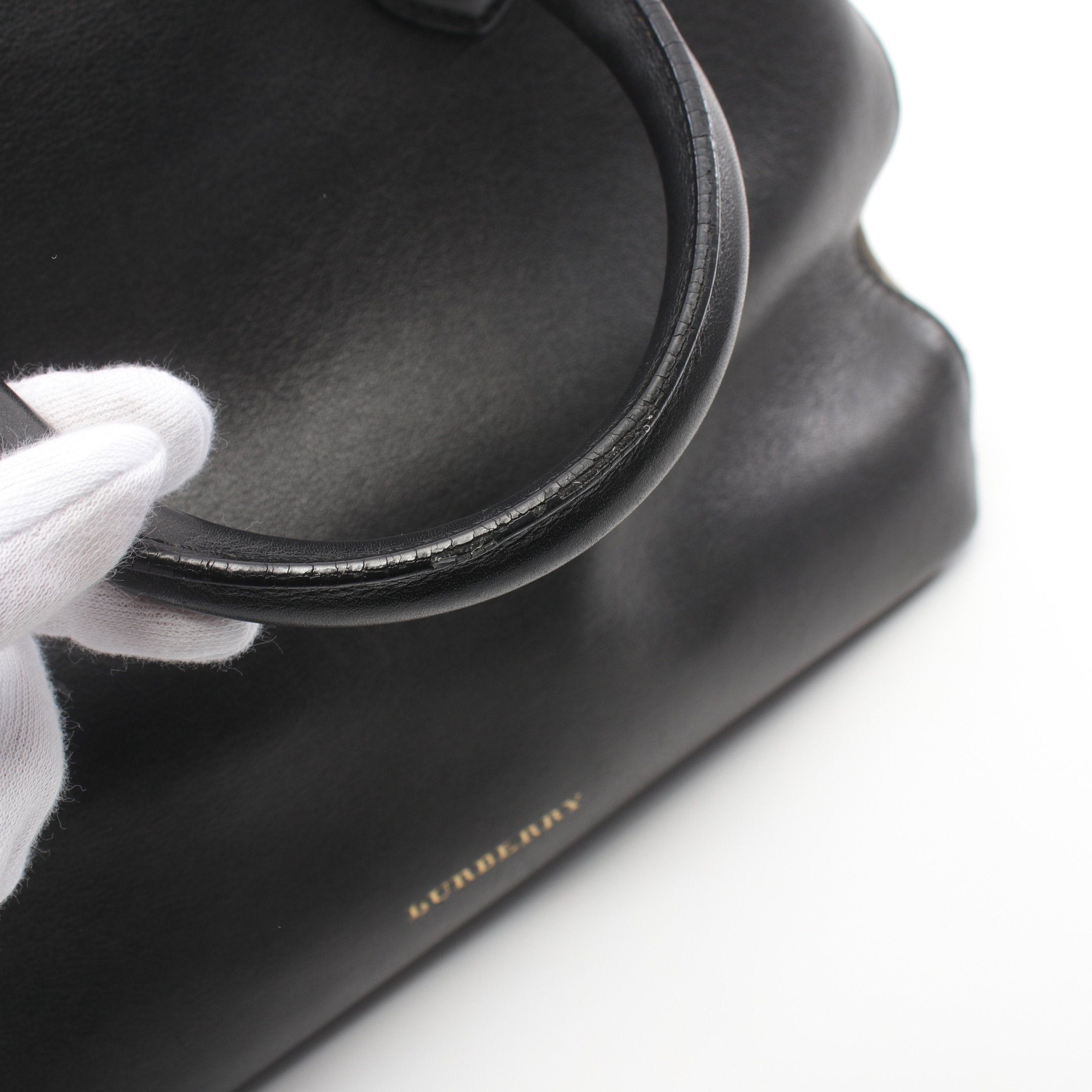 Burberry Burberry House Check Handbag Leather Canvas Black Beige Multicolor Size ONE SIZE - 6 Thumbnail