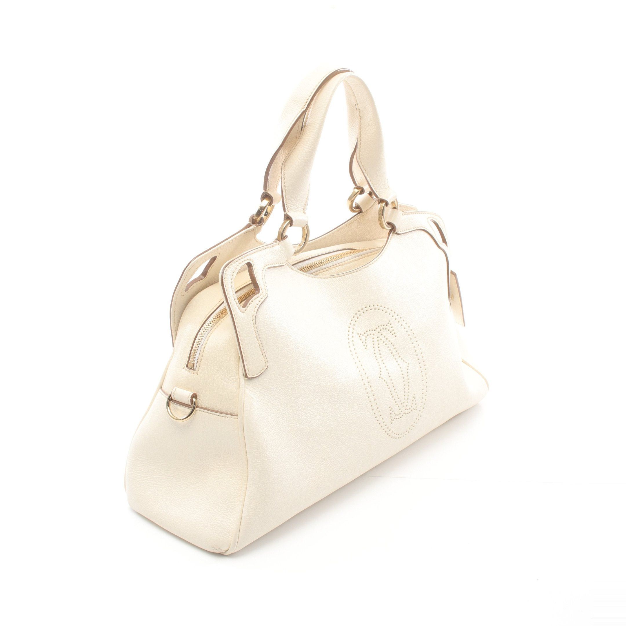 Cartier Cartier Marcello De Cartier Handbag Leather Off White Size ONE SIZE - 2 Thumbnail