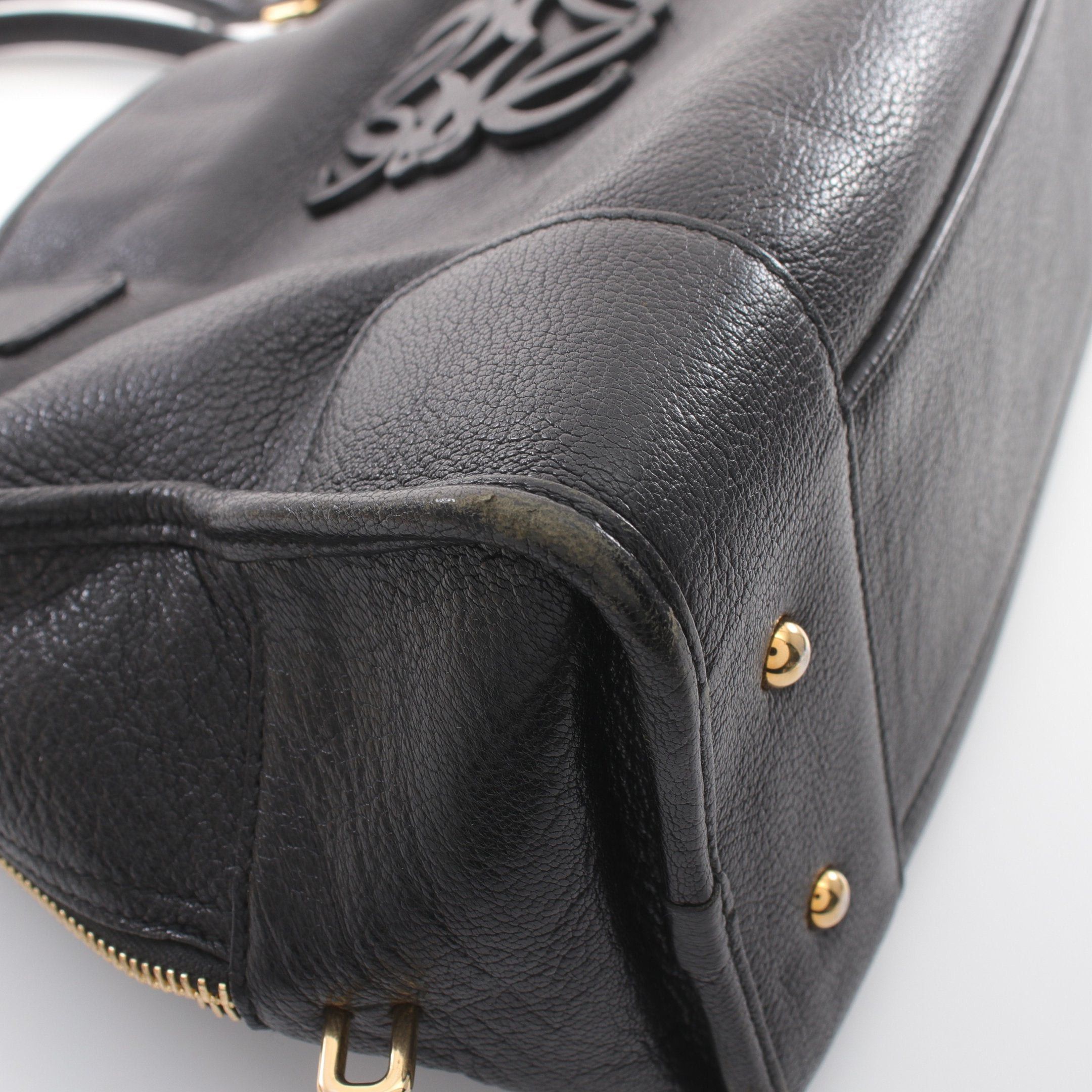 Loewe Loewe Amazona36 Handbag Leather Black Size ONE SIZE - 8 Thumbnail