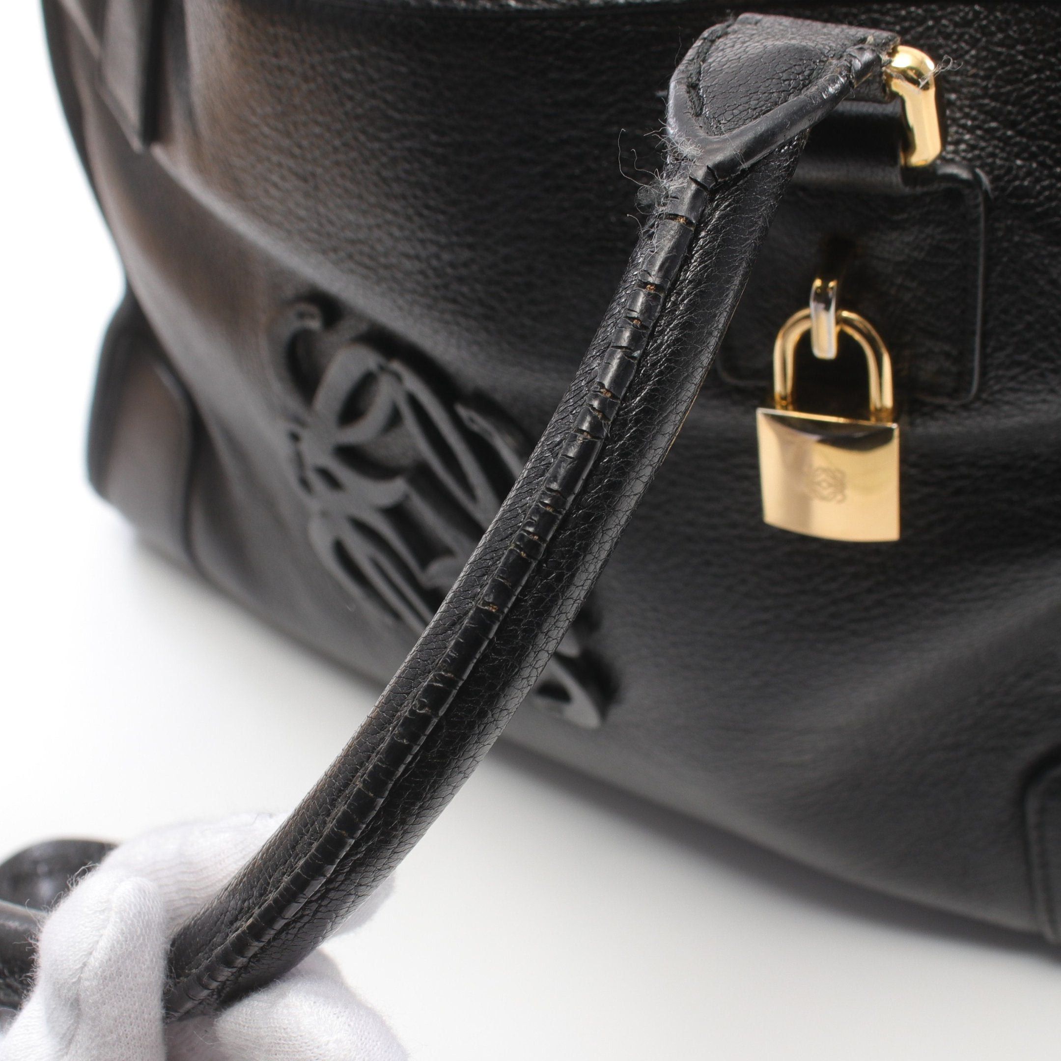 Loewe Loewe Amazona36 Handbag Leather Black Size ONE SIZE - 5 Thumbnail