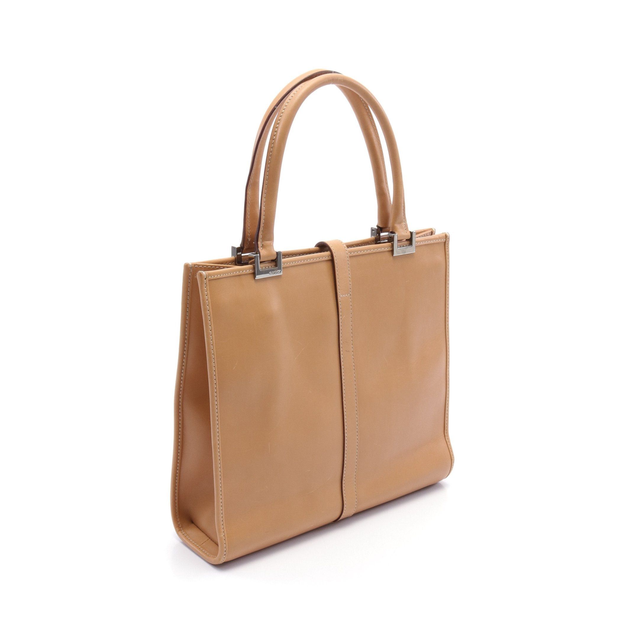 Gucci Gucci Jackie Line Handbag Leather Beige Size ONE SIZE - 2 Thumbnail
