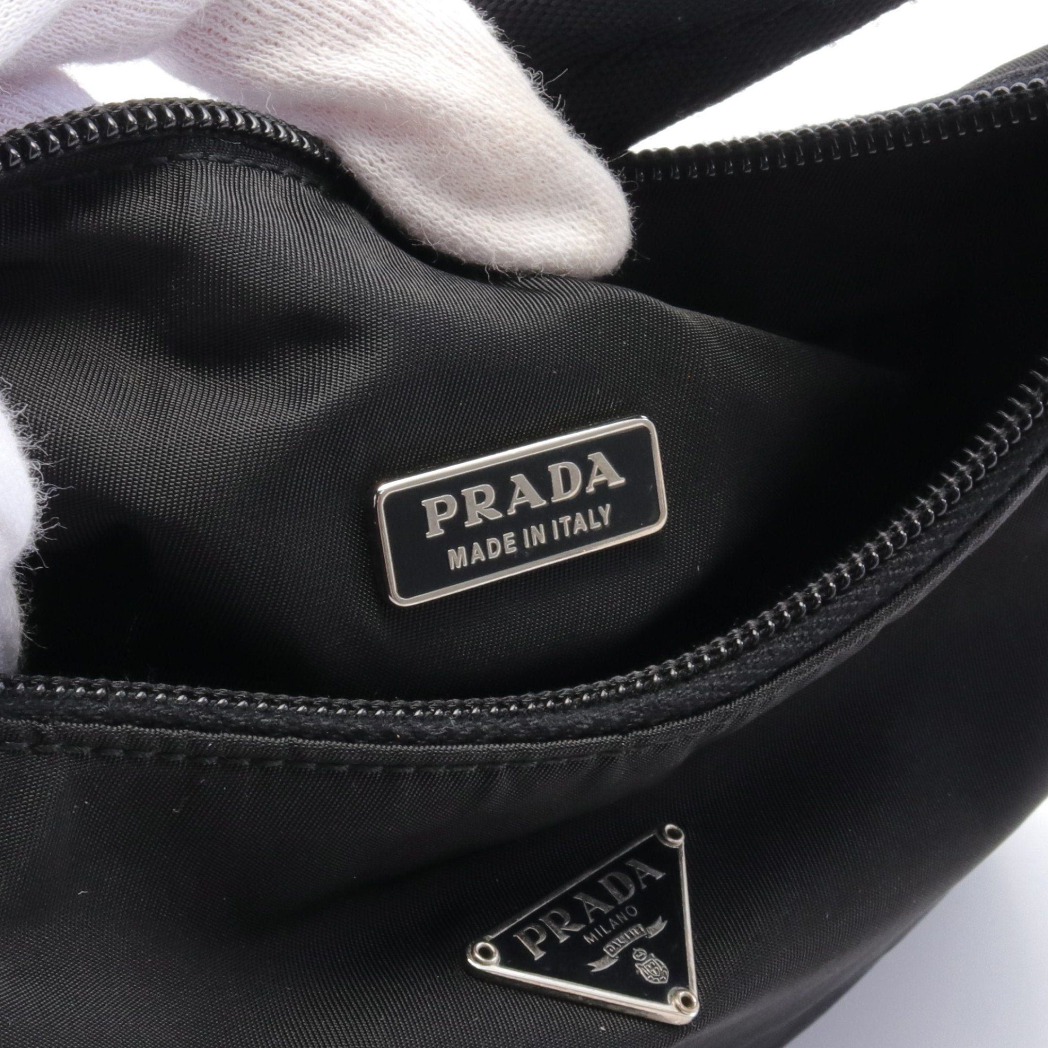 Prada Prada Handbag Nylon Black Size ONE SIZE - 4 Thumbnail