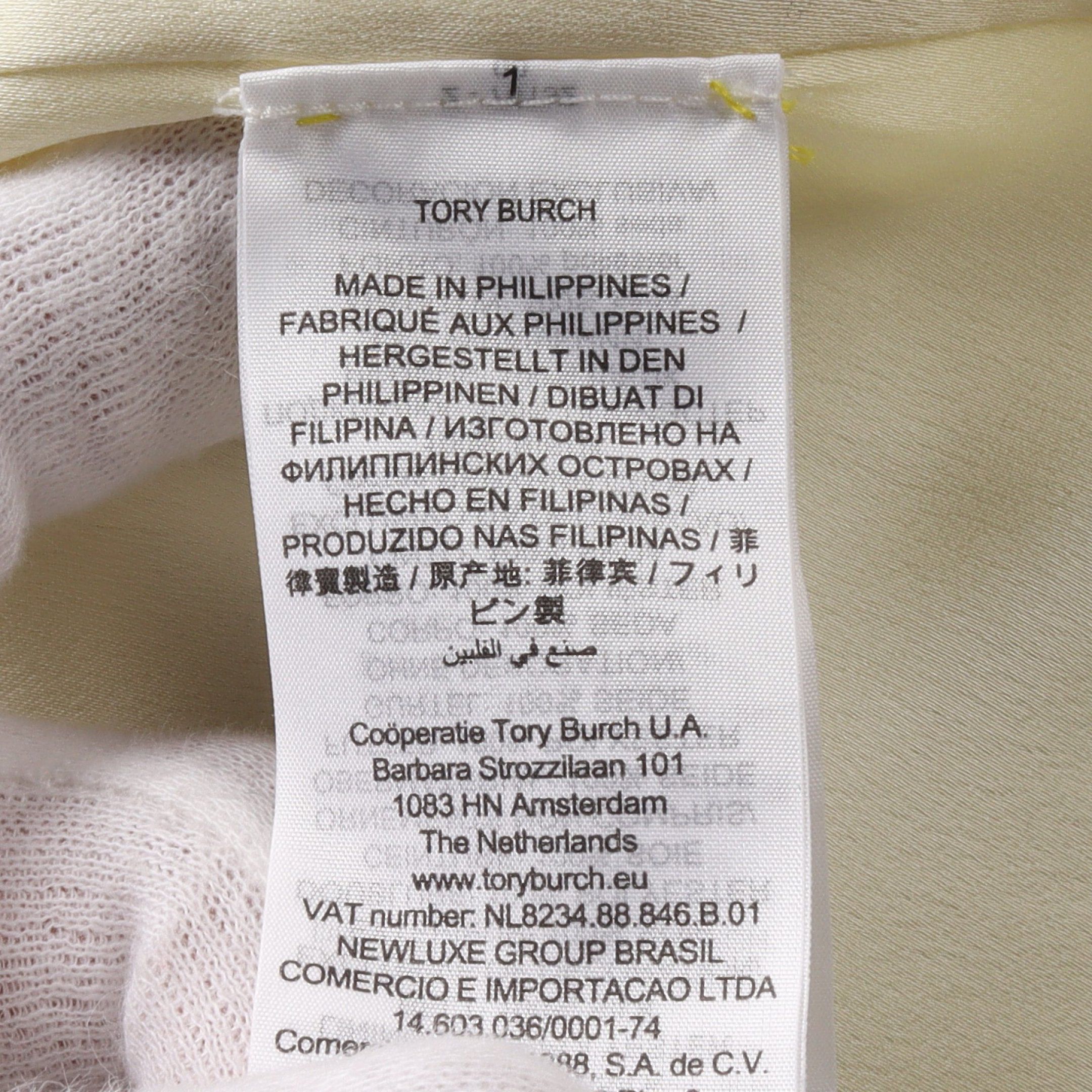 Tory Burch Tory Burch One Piece Floral Pattern Silk Yellow Multicolor Size ONE SIZE - 5 Thumbnail