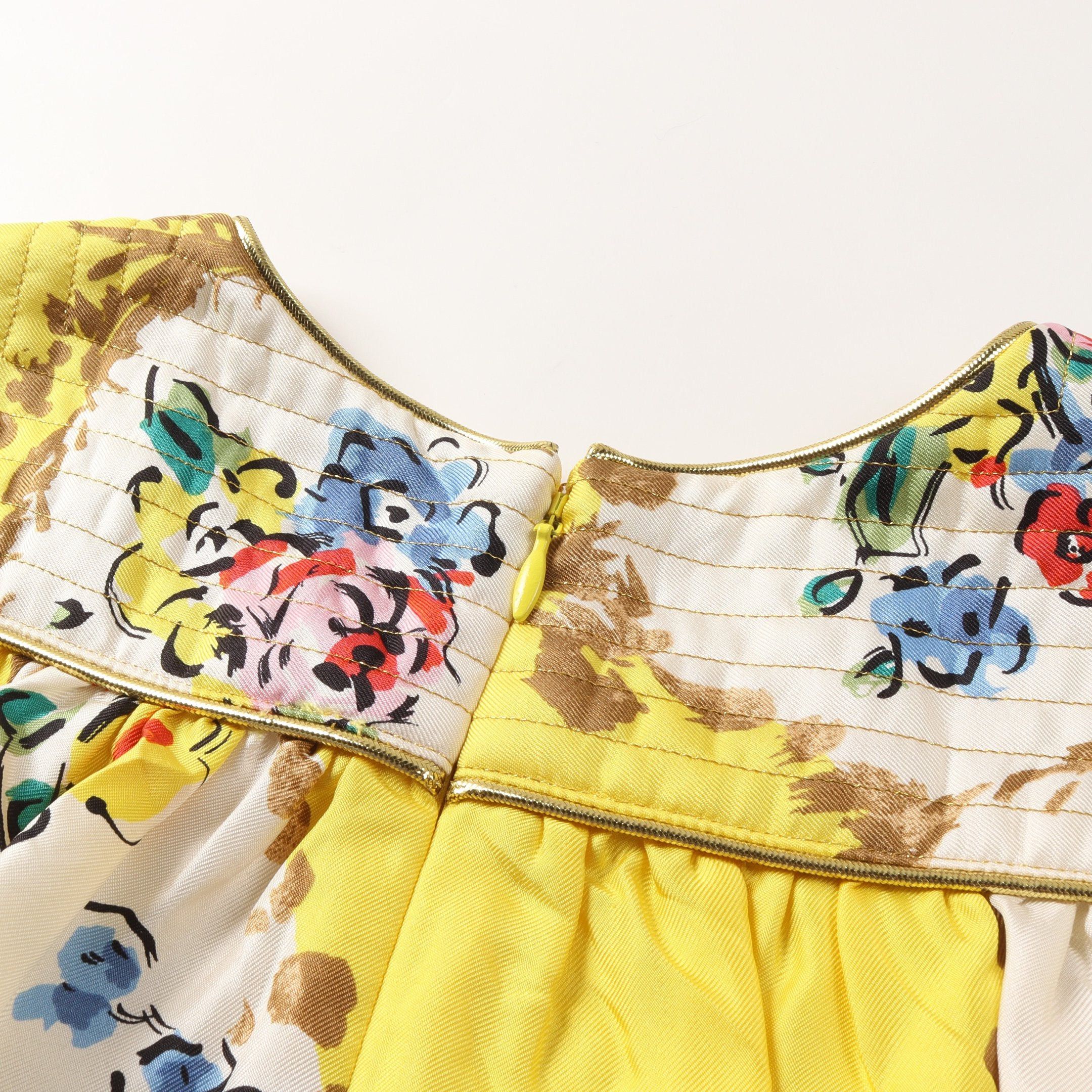 Tory Burch Tory Burch One Piece Floral Pattern Silk Yellow Multicolor Size ONE SIZE - 7 Thumbnail