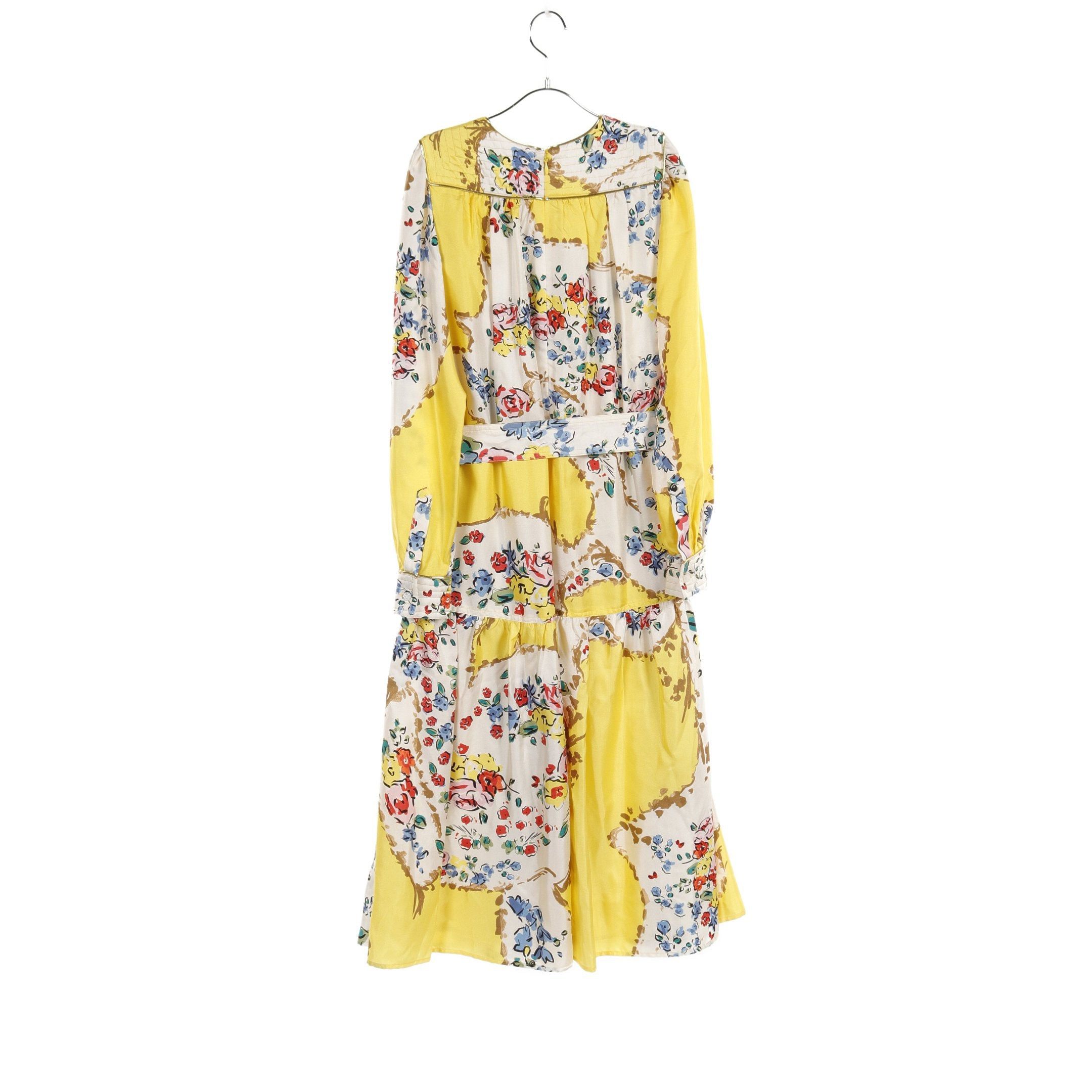 Tory Burch Tory Burch One Piece Floral Pattern Silk Yellow Multicolor Size ONE SIZE - 2 Thumbnail
