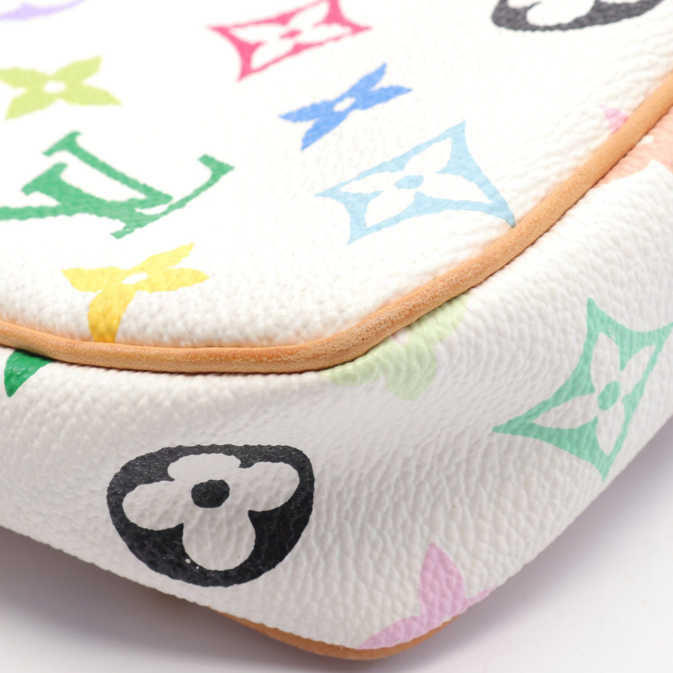 Louis Vuitton Louis Vuitton Pochette Accessoires Monogram Multicolor Bron Handbag Leather White Size ONE SIZE - 8 Thumbnail