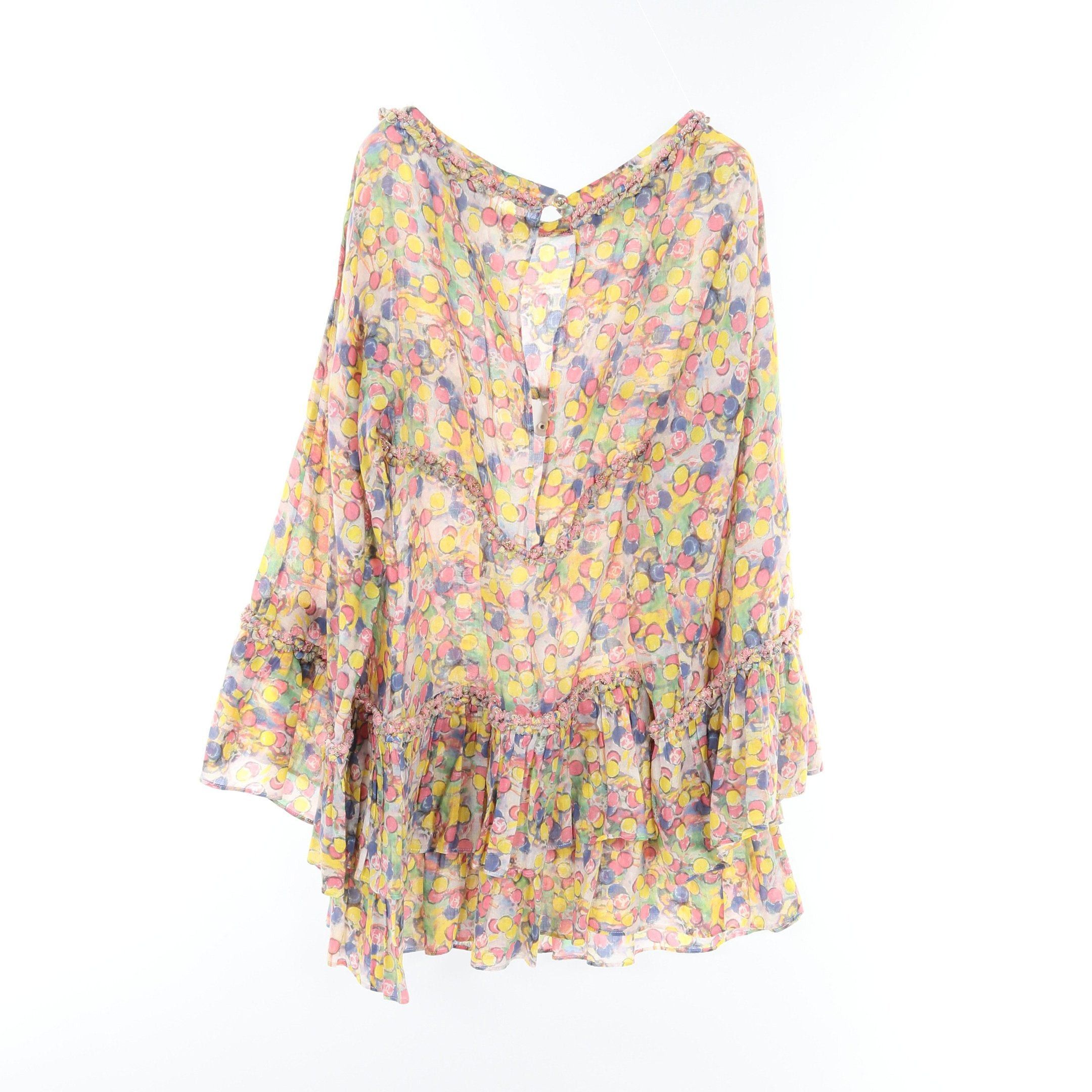 Chanel Chanel Coco Mark Tunic All-Over Pattern Cotton Multicolor Size ONE SIZE - 2 Thumbnail