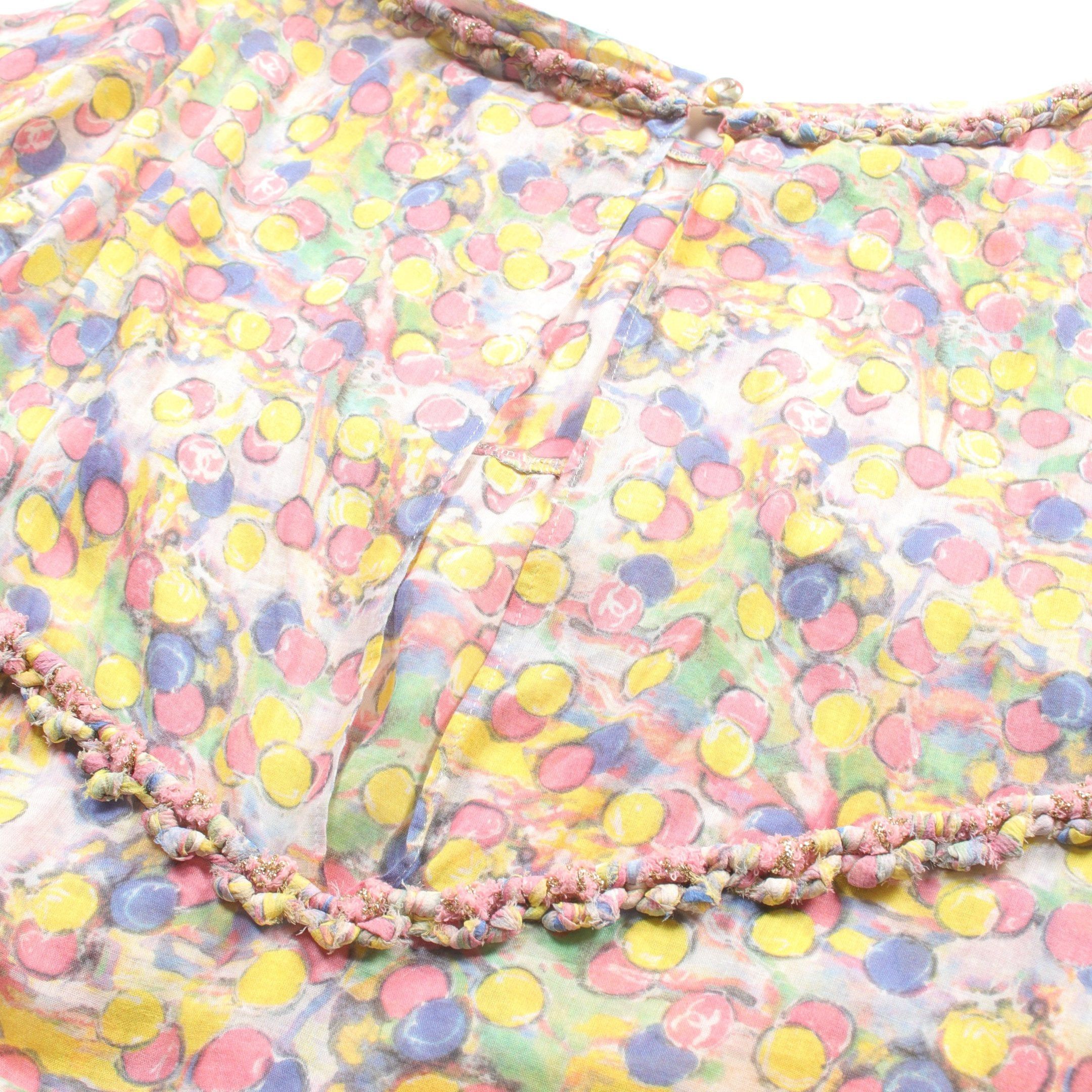 Chanel Chanel Coco Mark Tunic All-Over Pattern Cotton Multicolor Size ONE SIZE - 8 Thumbnail