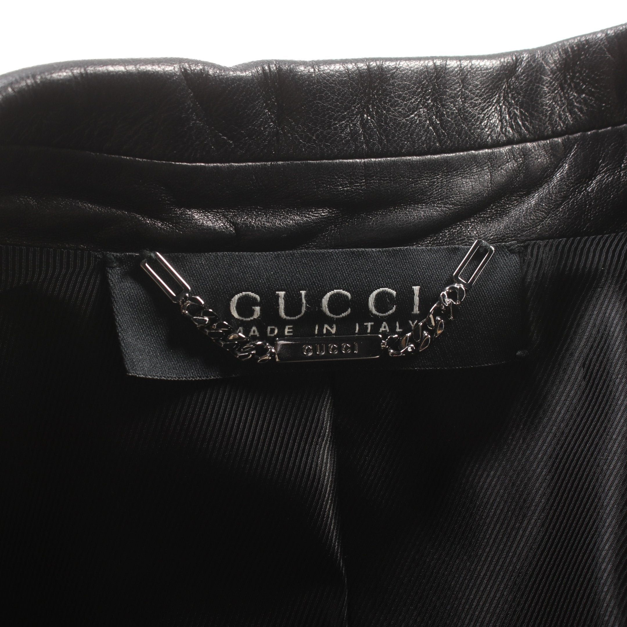 Gucci Gucci Leather Jacket Black Size ONE SIZE - 3 Thumbnail
