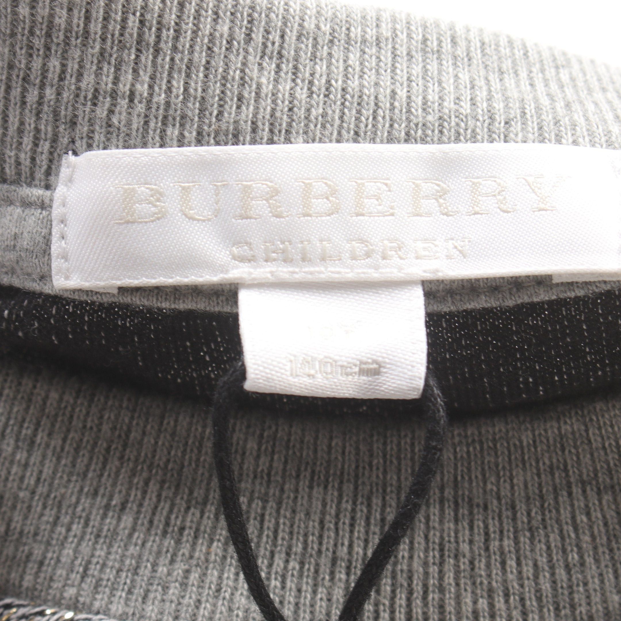 Burberry Burberry Sweatshirt Crew Neck Logo Embroidery Cotton Gray Multicolor Glitter Kids Size ONE SIZE - 3 Thumbnail