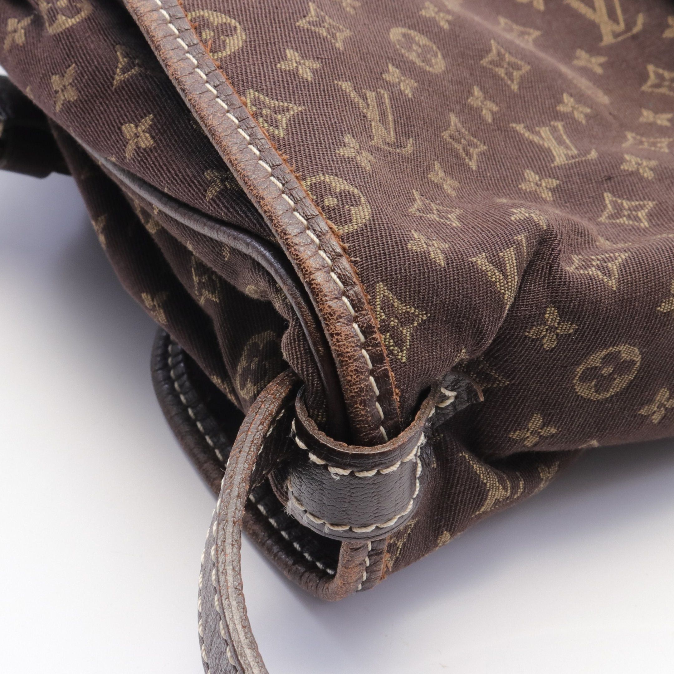 Louis Vuitton Louis Vuitton Saumur Monogram Mini Run Ebene Shoulder Bag Canvas Leather Dark Brown Size ONE SIZE - 7 Thumbnail