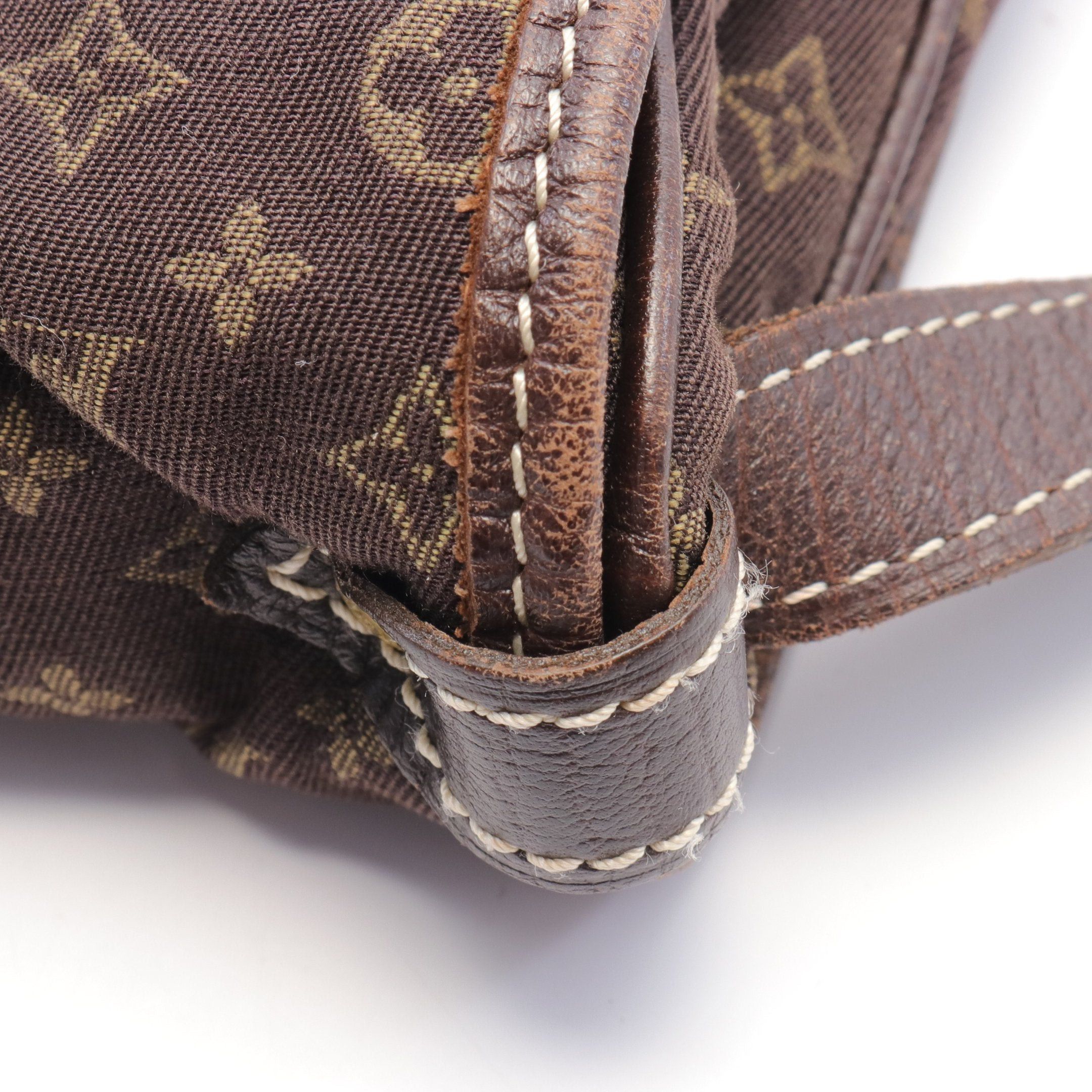 Louis Vuitton Louis Vuitton Saumur Monogram Mini Run Ebene Shoulder Bag Canvas Leather Dark Brown Size ONE SIZE - 8 Thumbnail