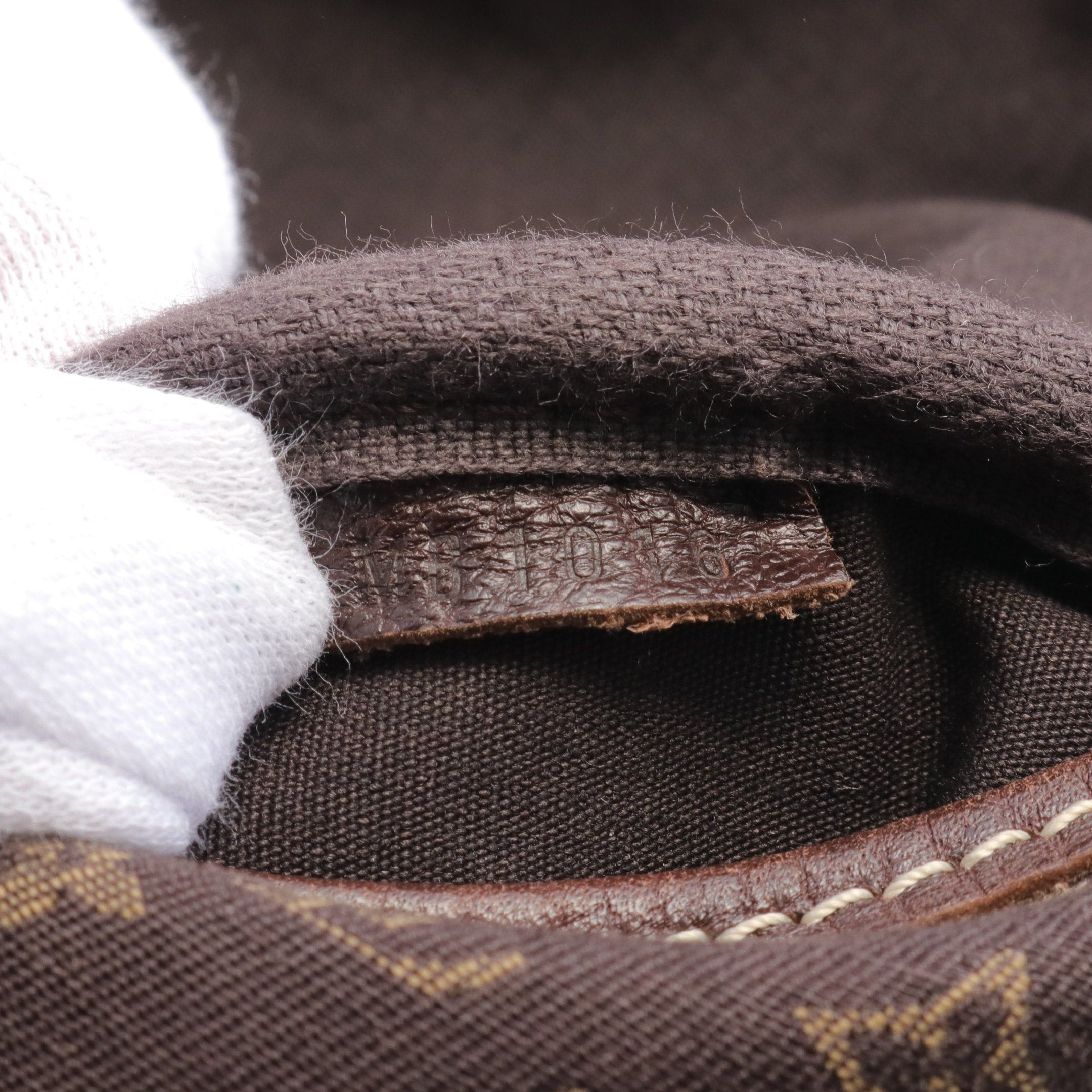 Louis Vuitton Louis Vuitton Saumur Monogram Mini Run Ebene Shoulder Bag Canvas Leather Dark Brown Size ONE SIZE - 6 Thumbnail