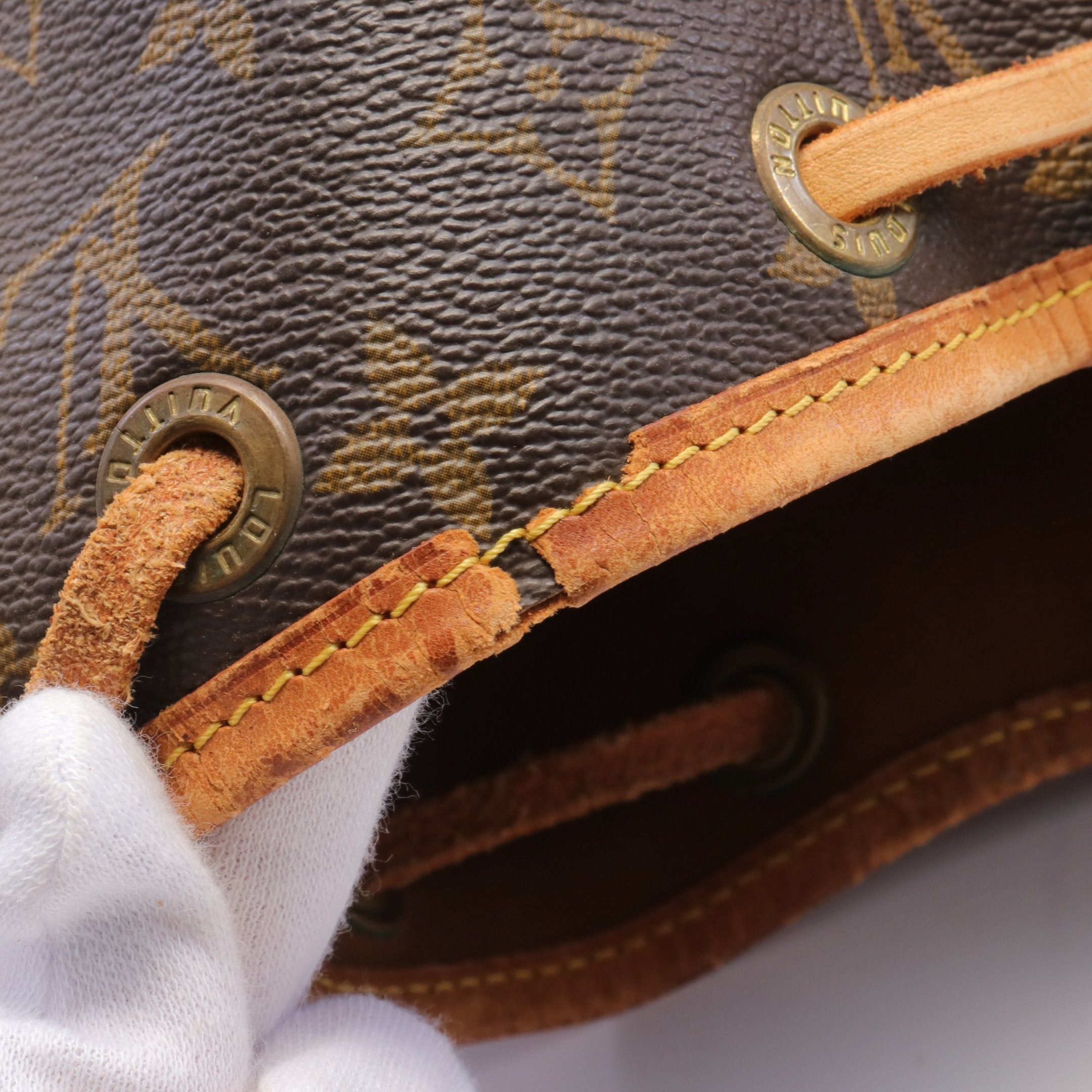 Louis Vuitton Louis Vuitton Peti Noe Monogram Shoulder Bag Leather Brown Size ONE SIZE - 11 Thumbnail