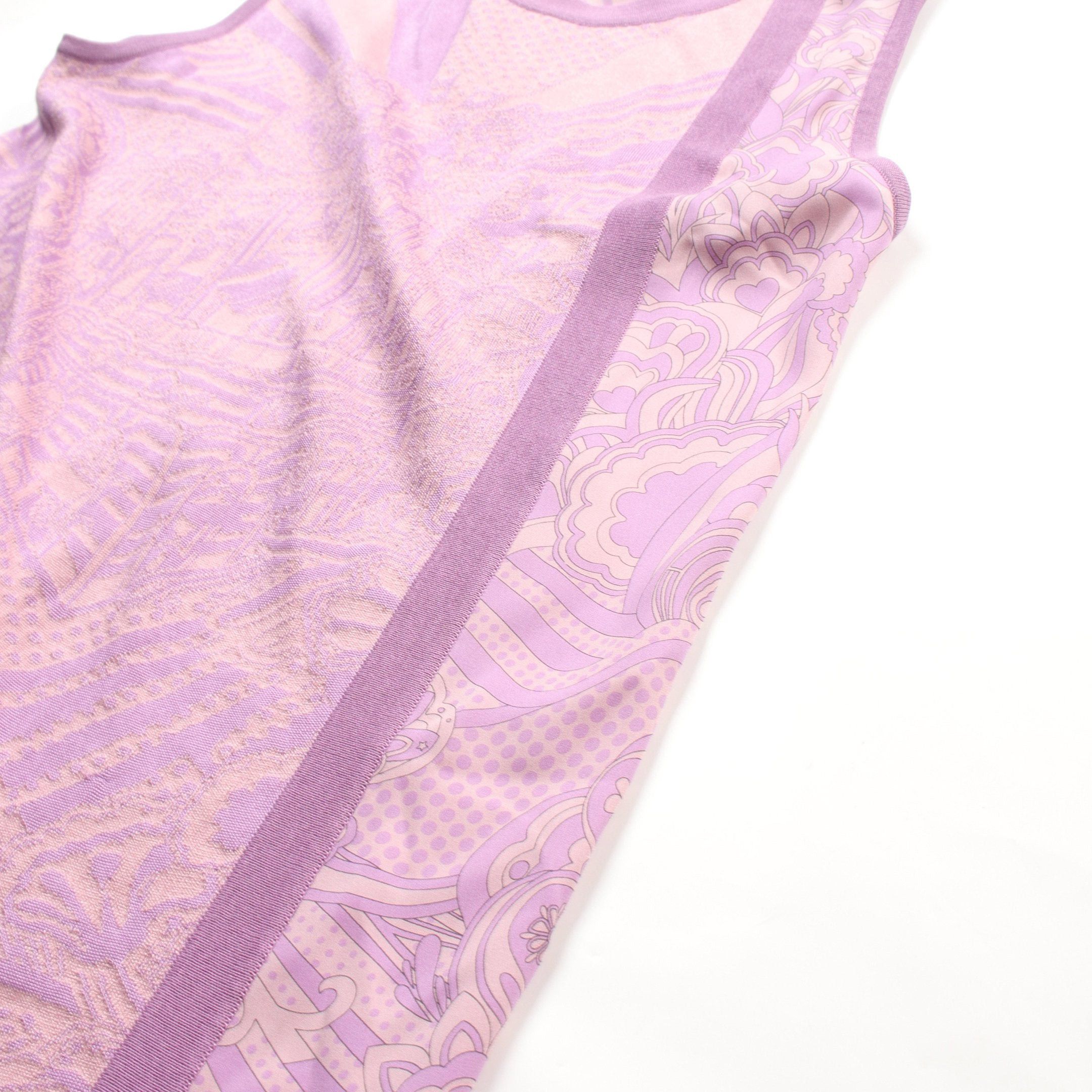 Hermes Hermes One Piece No Sleeve Silk Rayon Purple Switching Size ONE SIZE - 6 Thumbnail