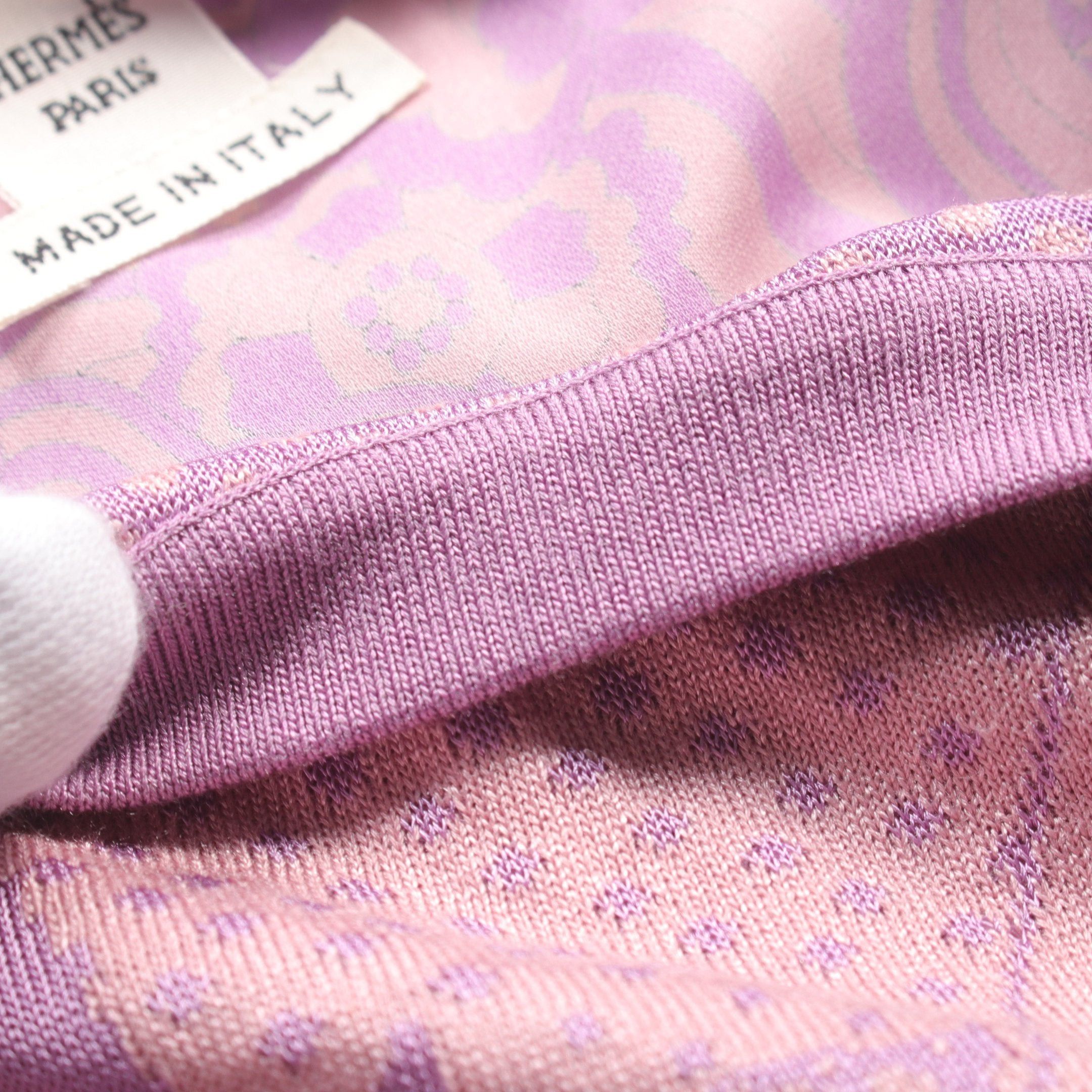 Hermes Hermes One Piece No Sleeve Silk Rayon Purple Switching Size ONE SIZE - 5 Thumbnail