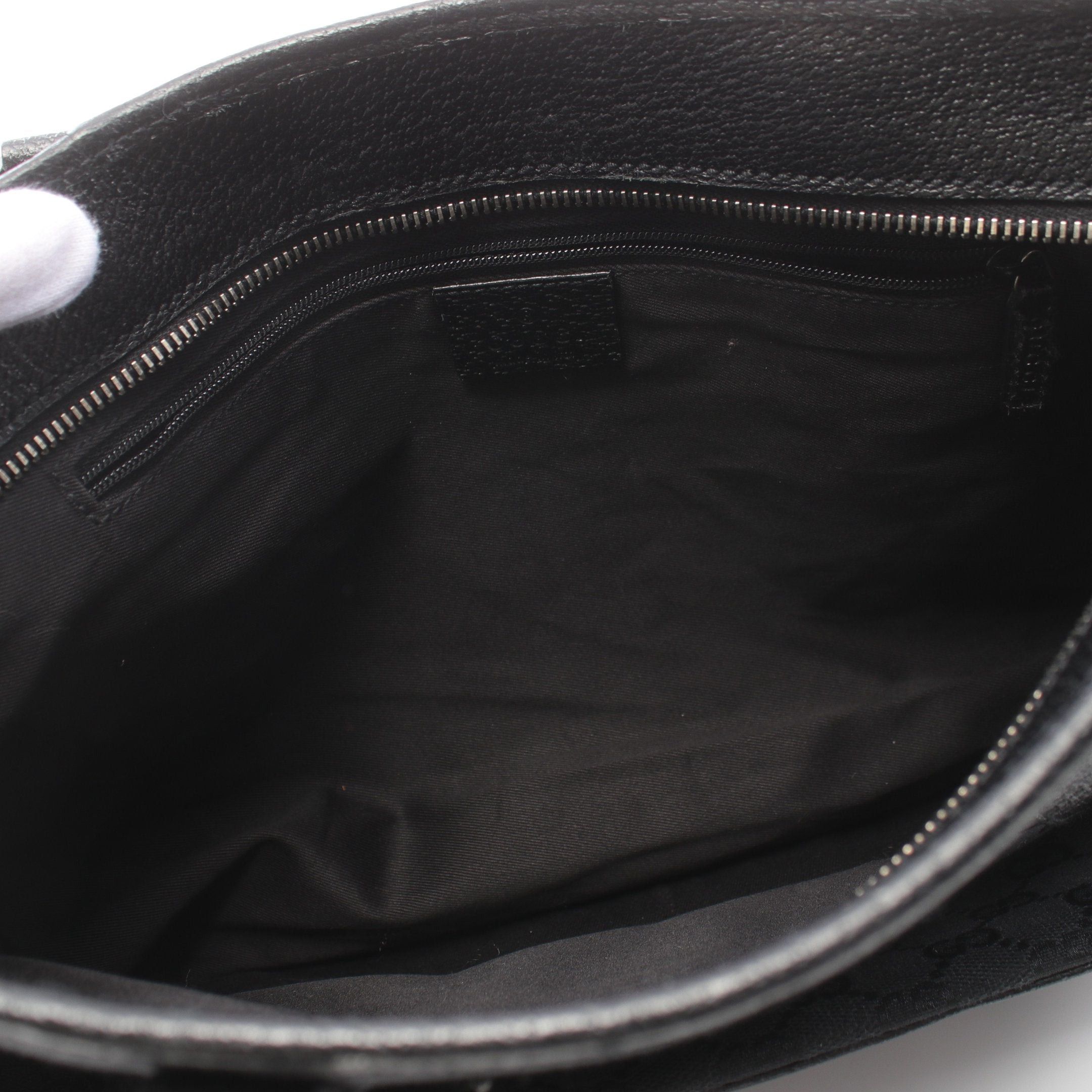 Gucci Gucci Gg Canvas Handbag Leather Black Size ONE SIZE - 9 Thumbnail
