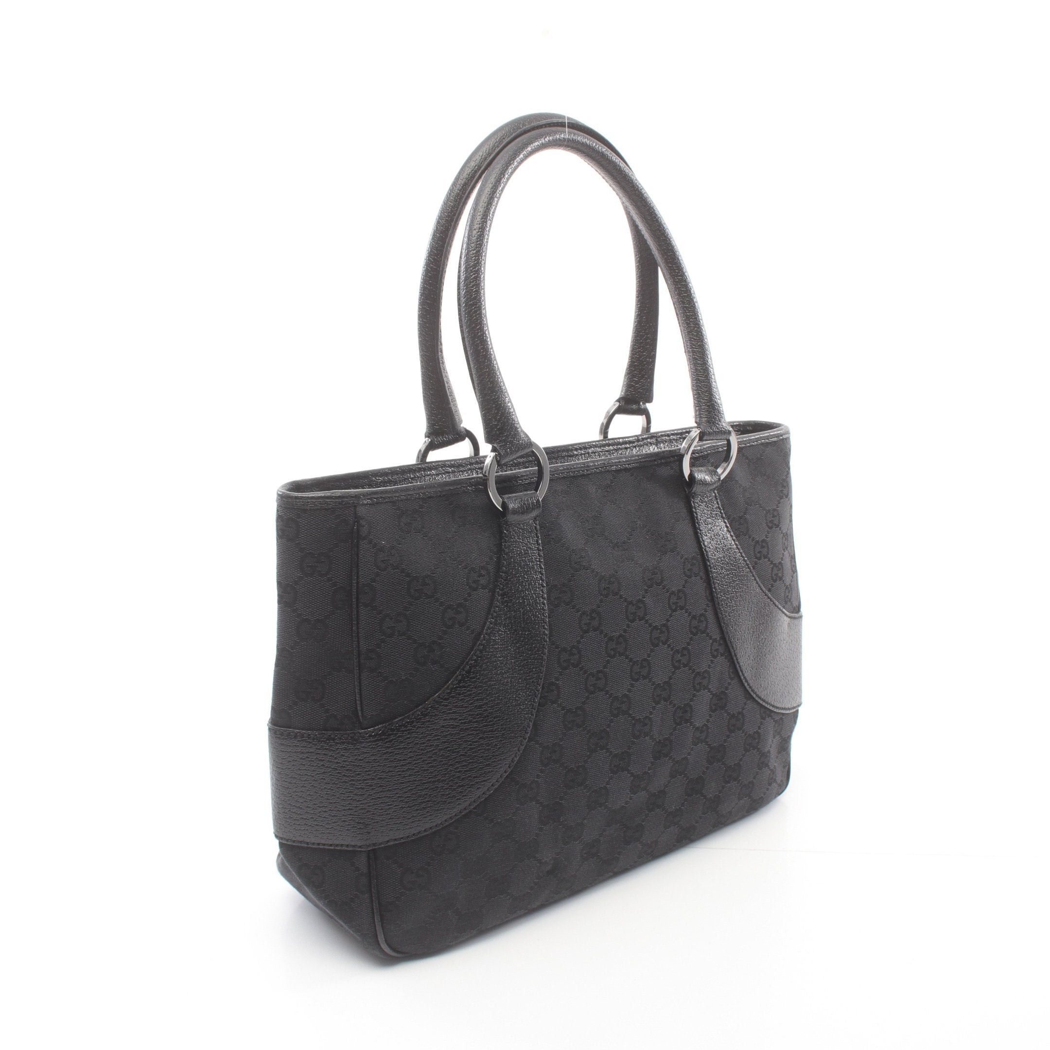 Gucci Gucci Gg Canvas Handbag Leather Black Size ONE SIZE - 2 Thumbnail