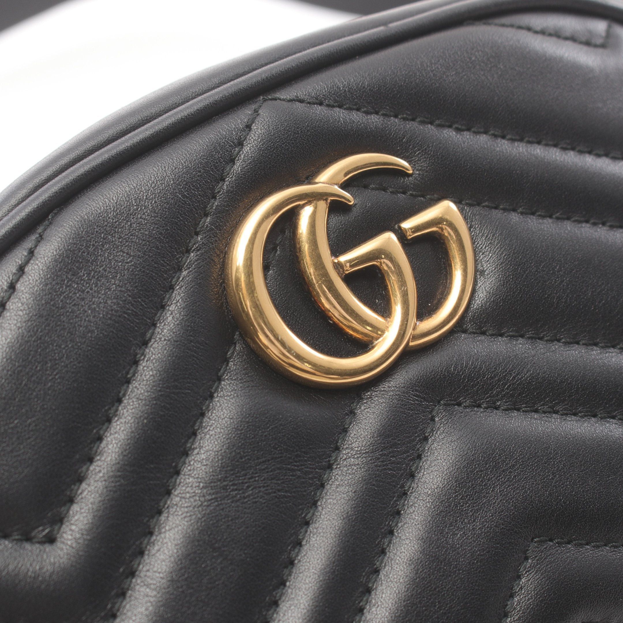 Gucci Gucci Gg Marmont Waist Bag Body Leather Black Size ONE SIZE - 5 Thumbnail