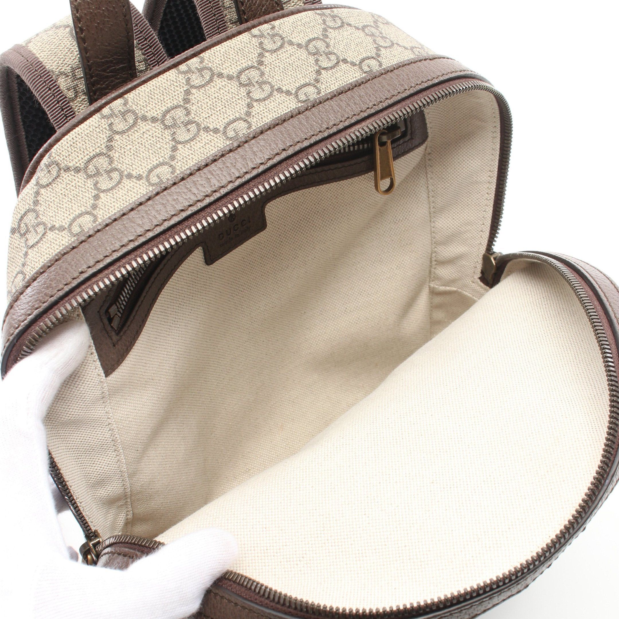 Gucci Gucci Ophidia Gg Supreme Backpack Rucksack Leather Beige Multicolor Size ONE SIZE - 3 Thumbnail