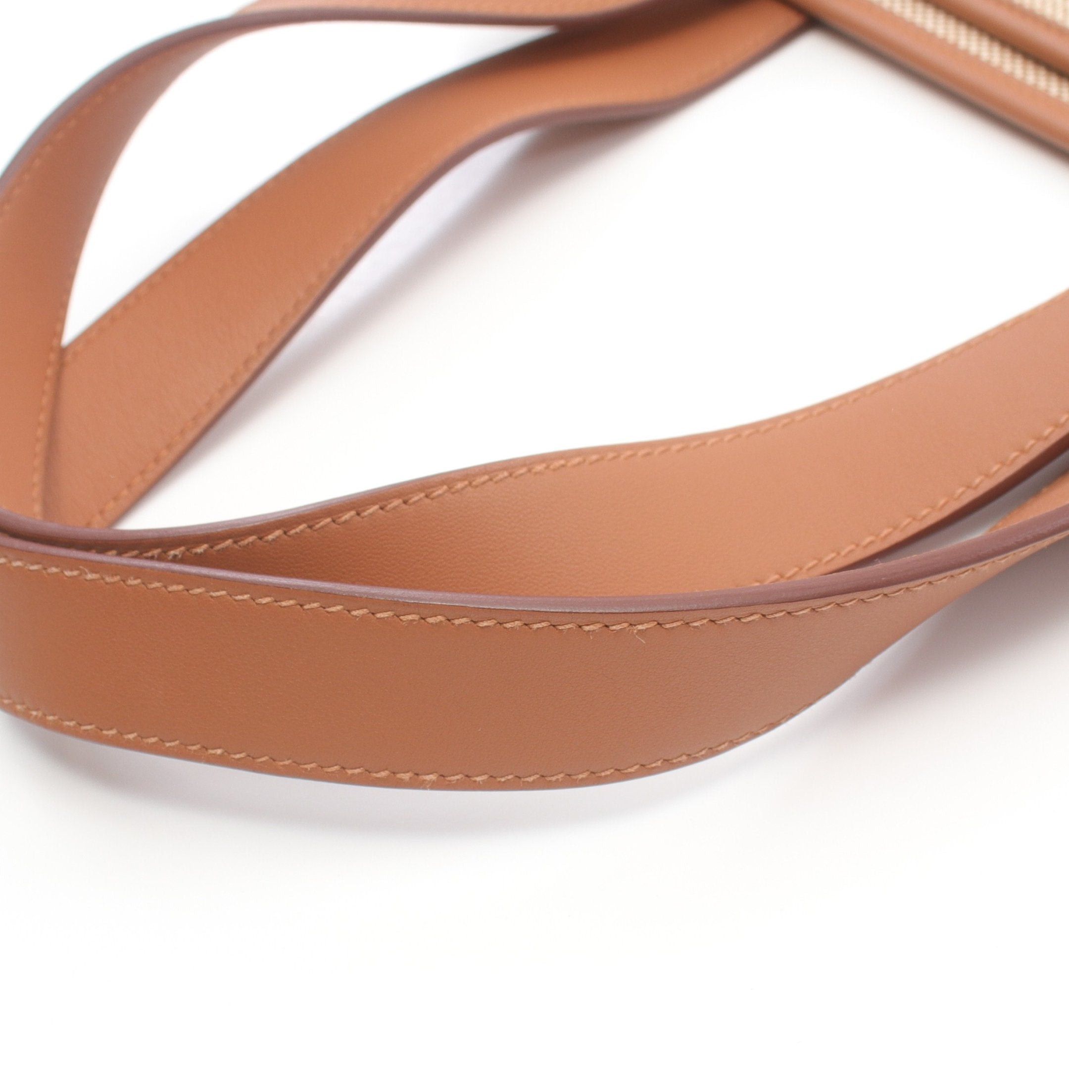 Hermes Hermes H Ambie Gm Natural Gold Handbag Tote Bag Toile Ash Veau Swift Off White Light Brown Z Stamp Size ONE SIZE - 7 Thumbnail