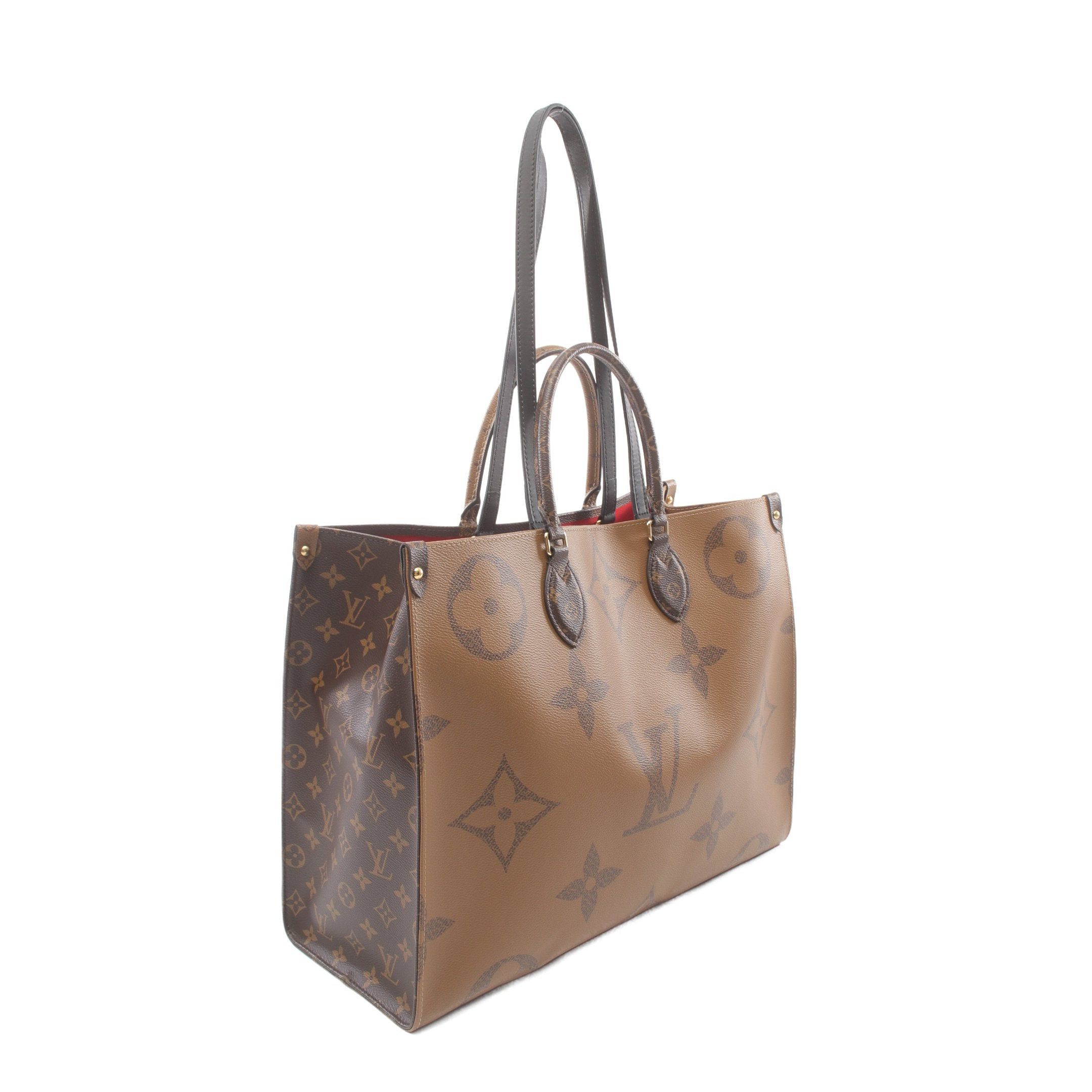 Louis Vuitton Louis Vuitton On-The-Go Gm Monogram Giant Reverse Shoulder Bag Leather Brown Light Size ONE SIZE - 2 Thumbnail