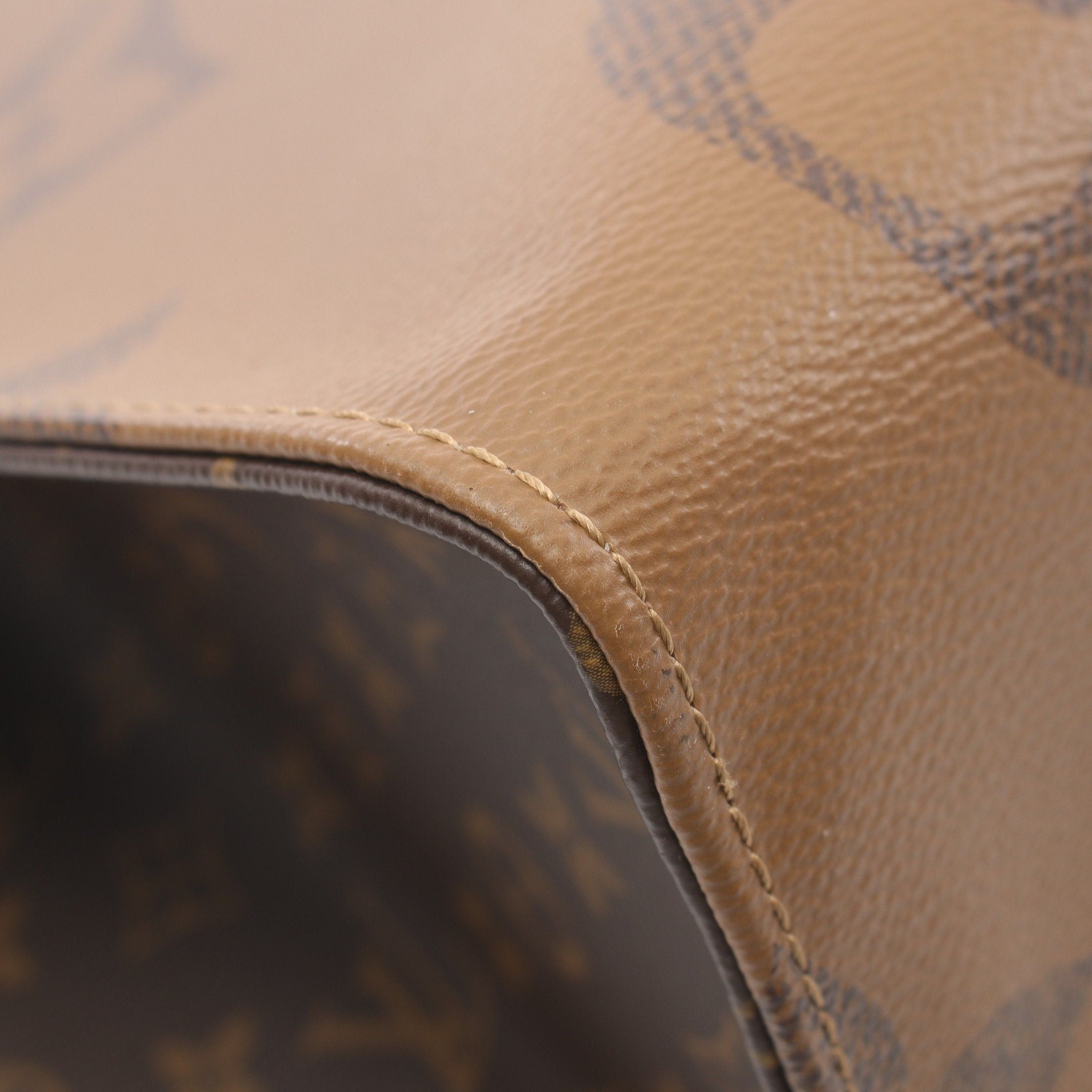 Louis Vuitton Louis Vuitton On-The-Go Gm Monogram Giant Reverse Shoulder Bag Leather Brown Light Size ONE SIZE - 7 Thumbnail