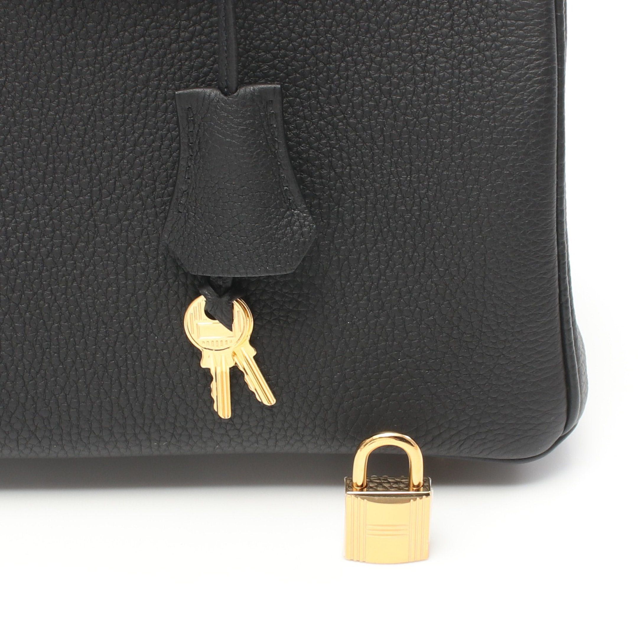 Hermes Hermes Birkin 25 Handbag Togo Black Gold Hardware Double Engraved Size ONE SIZE - 6 Thumbnail
