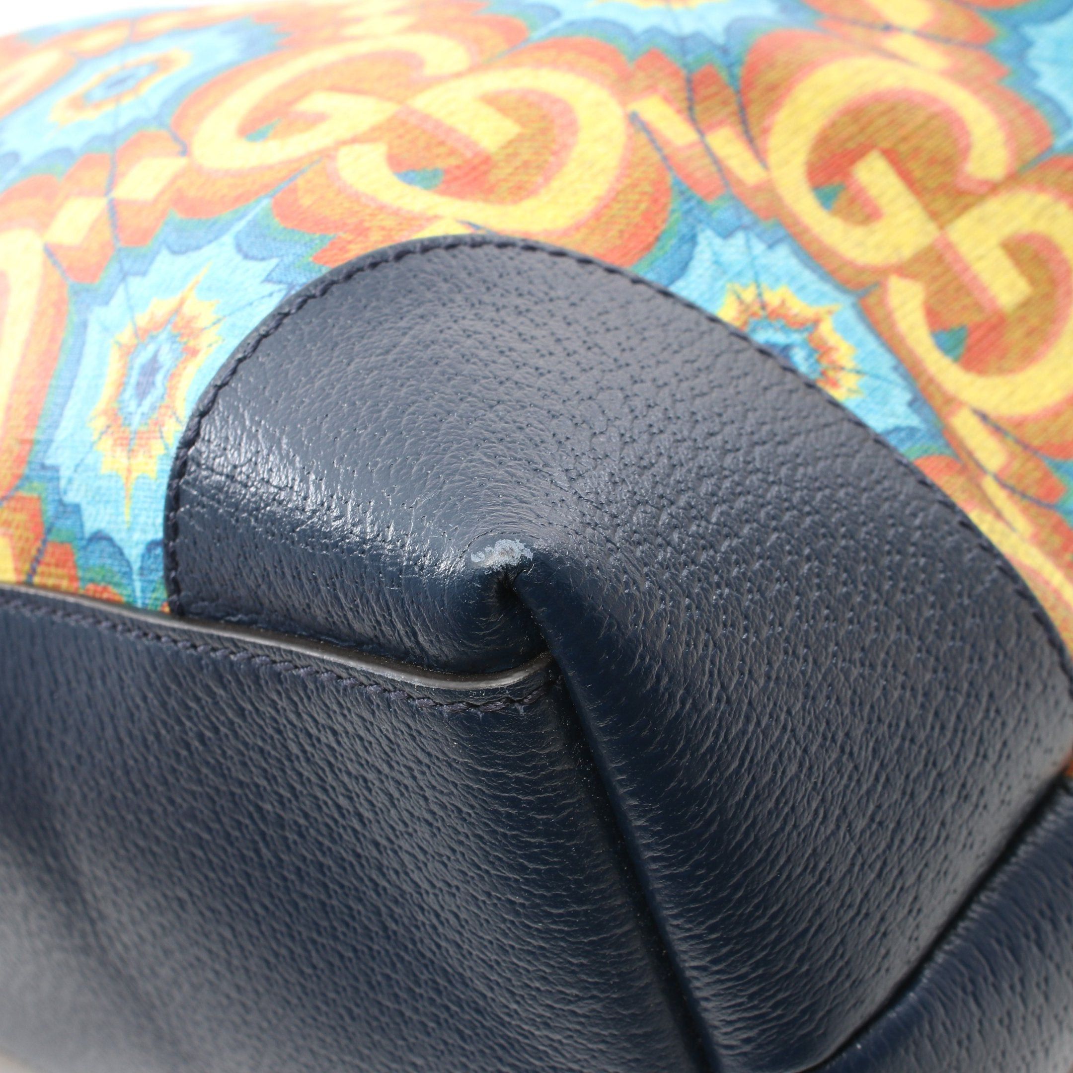 Gucci Gucci Gucci 100 Ophidia Shoulder Bag Tote Leather Navy Multicolor 100Th Anniversary Size ONE SIZE - 4 Thumbnail