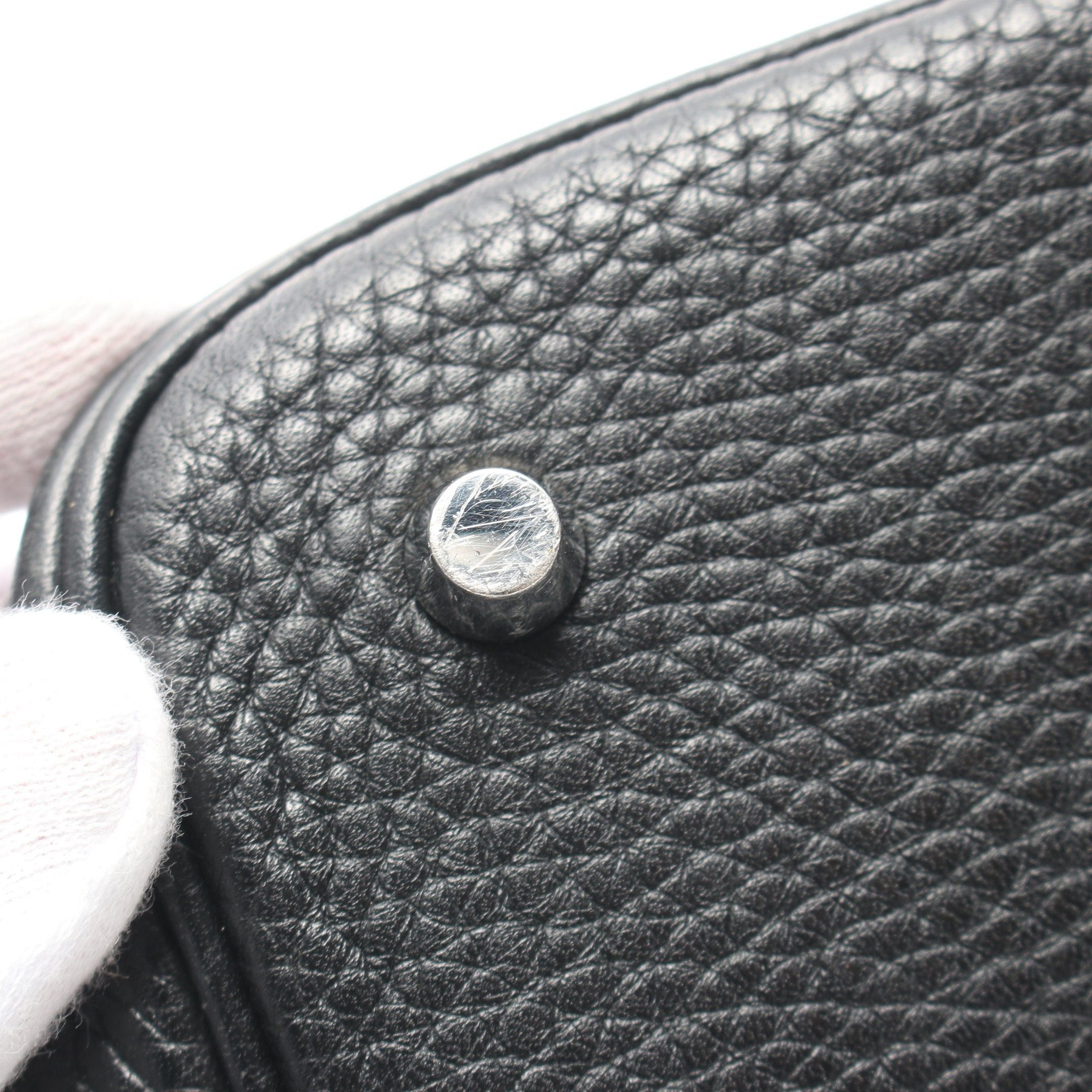 Hermes Hermes Picotane Lock Mm Handbag Clemence Leather Black Silver Hardware X Stamp Size ONE SIZE - 10 Thumbnail