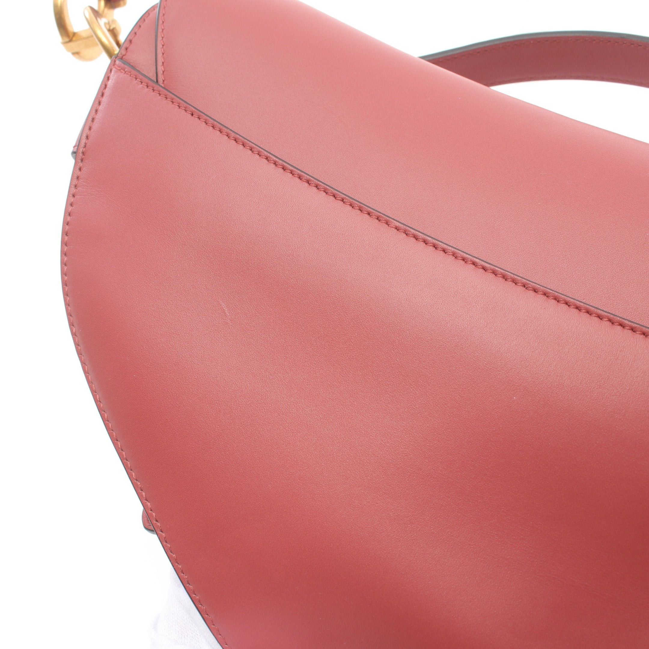 Dior Dior Saddle Bag Handbag Leather Pink Red Size ONE SIZE - 6 Thumbnail