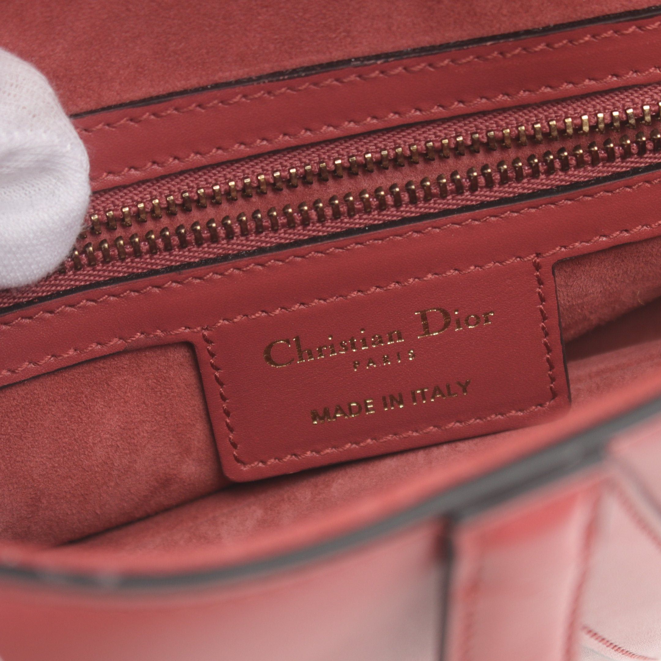 Dior Dior Saddle Bag Handbag Leather Pink Red Size ONE SIZE - 4 Thumbnail