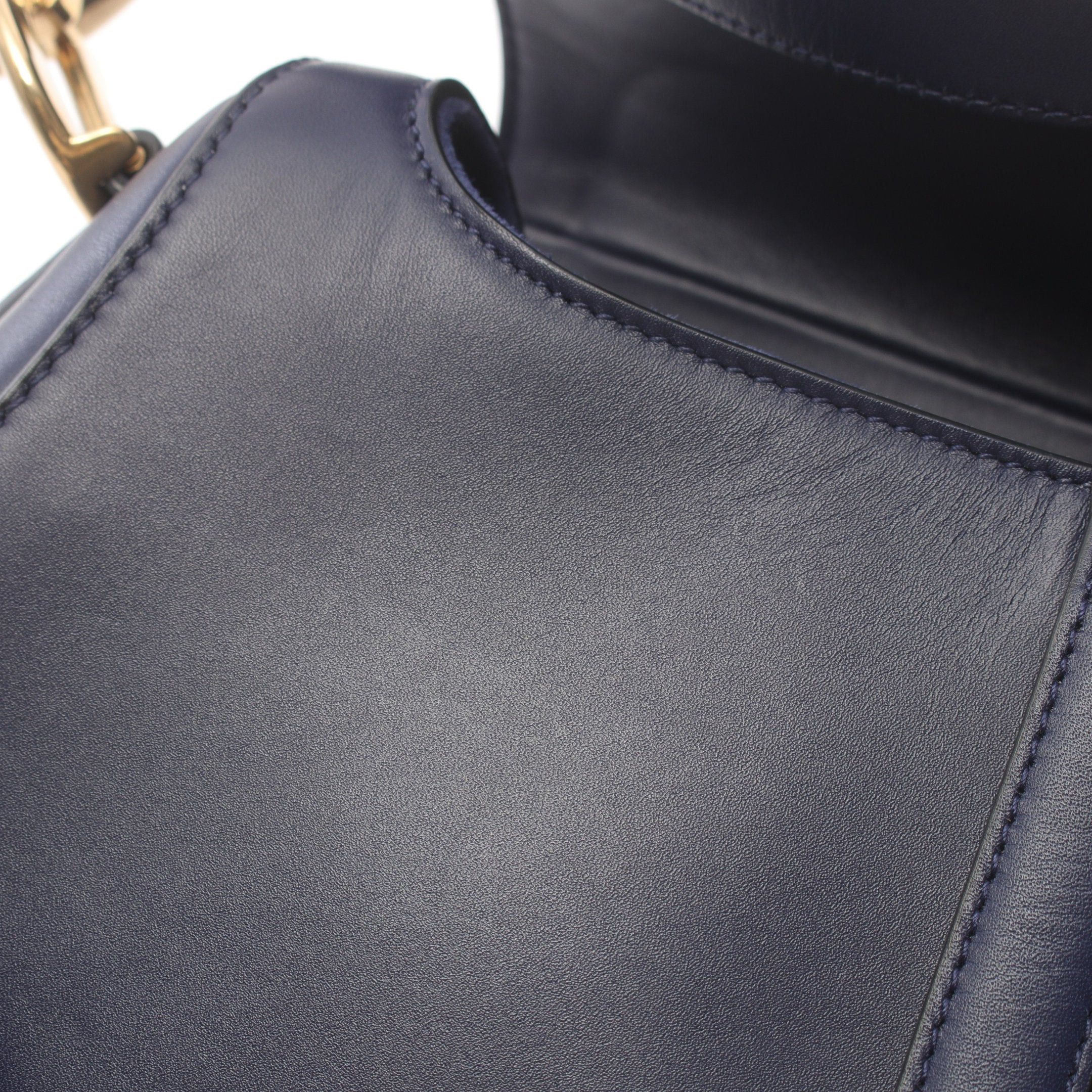 Dior Dior Saddle Bag Handbag Leather Navy Size ONE SIZE - 6 Thumbnail
