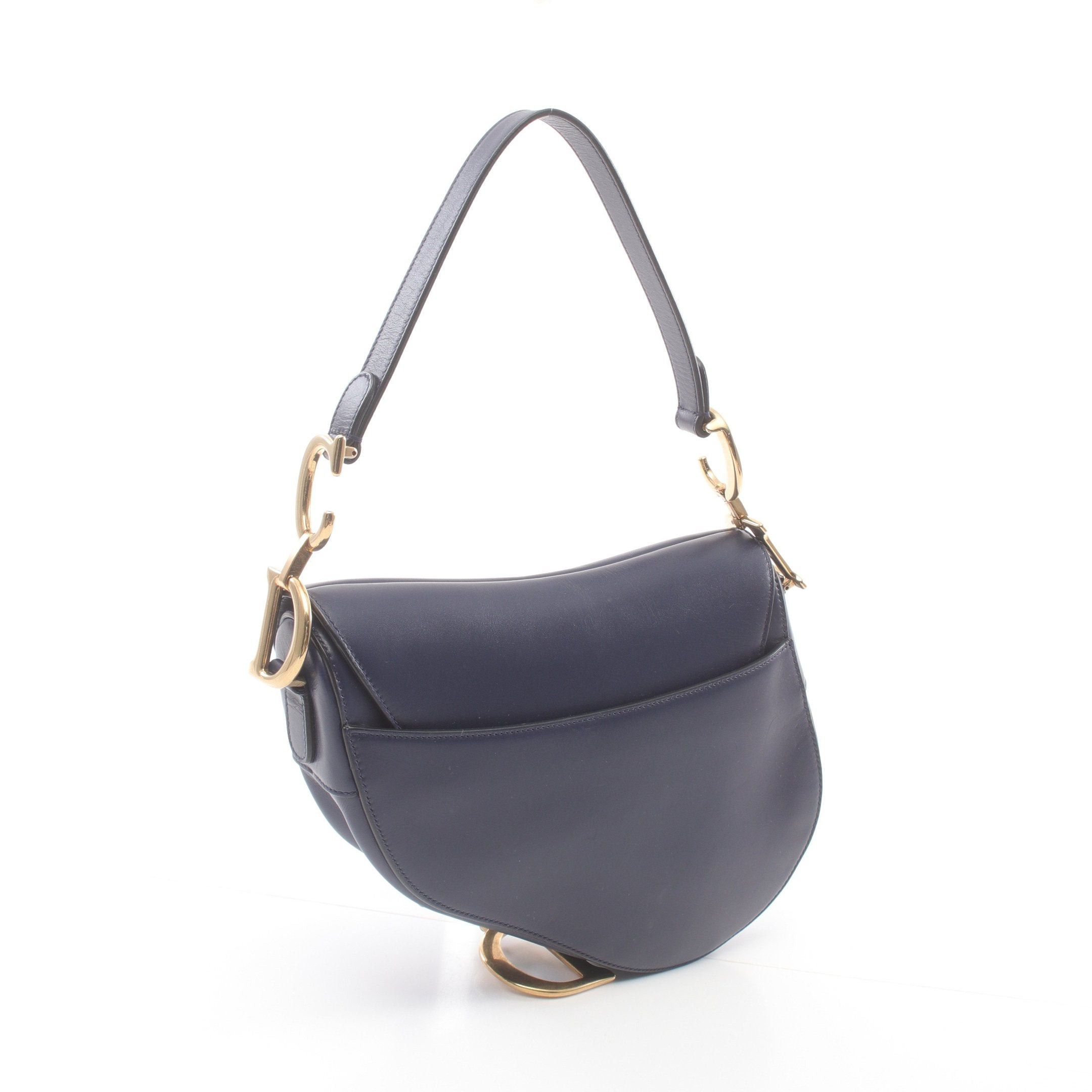 Dior Dior Saddle Bag Handbag Leather Navy Size ONE SIZE - 2 Thumbnail