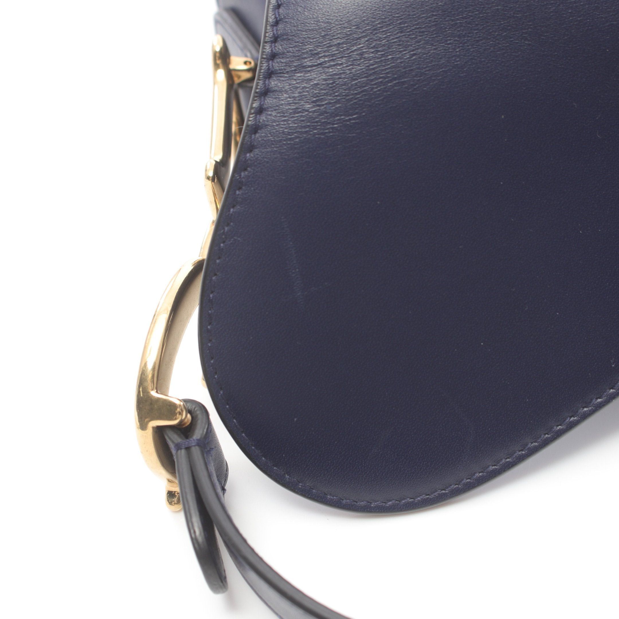 Dior Dior Saddle Bag Handbag Leather Navy Size ONE SIZE - 5 Thumbnail