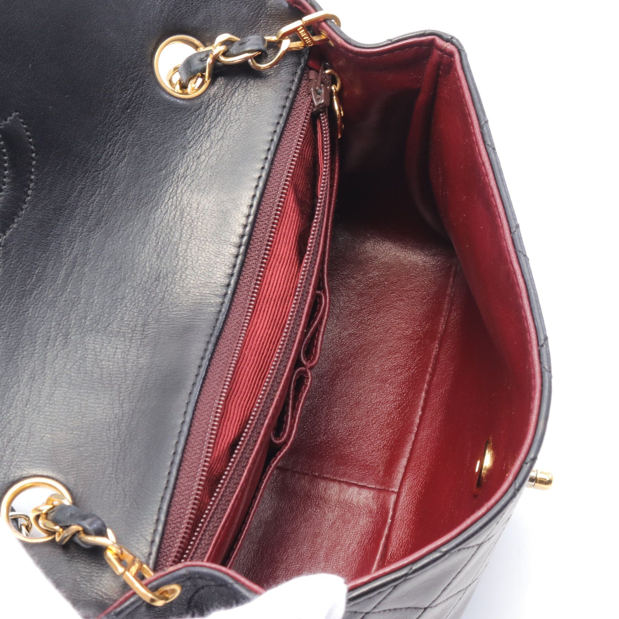 Chanel Chanel Mini Matelasse 20 Chain Shoulder Bag Lambskin Black Gold Hardware Size ONE SIZE - 3 Thumbnail