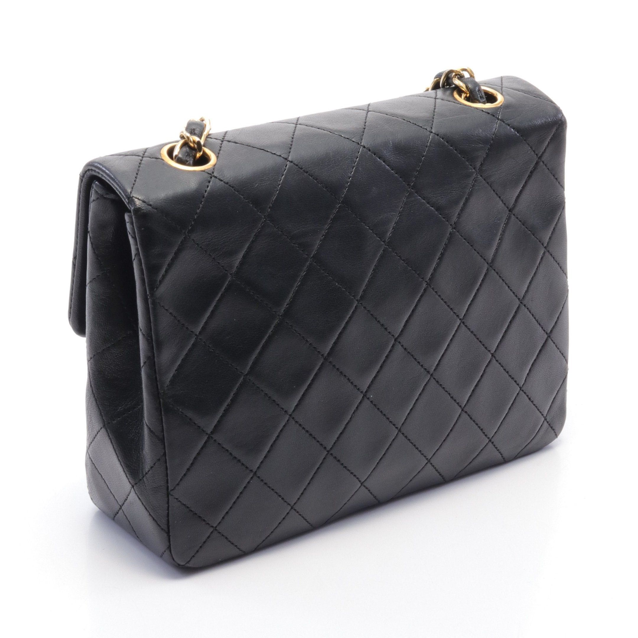 Chanel Chanel Mini Matelasse 20 Chain Shoulder Bag Lambskin Black Gold Hardware Size ONE SIZE - 2 Thumbnail