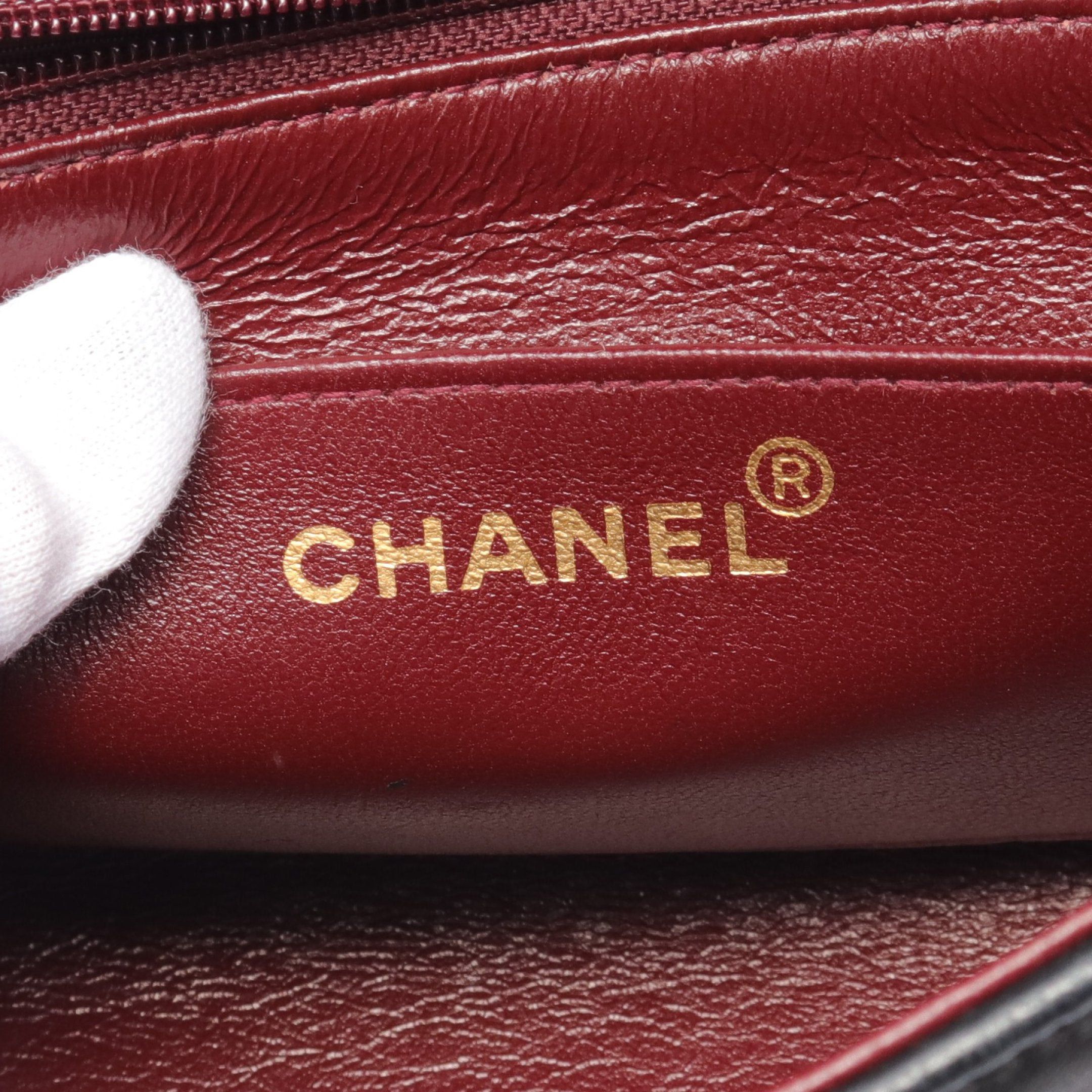 Chanel Chanel Mademoiselle Chain Shoulder Bag Lambskin Black Gold Hardware Size ONE SIZE - 4 Thumbnail