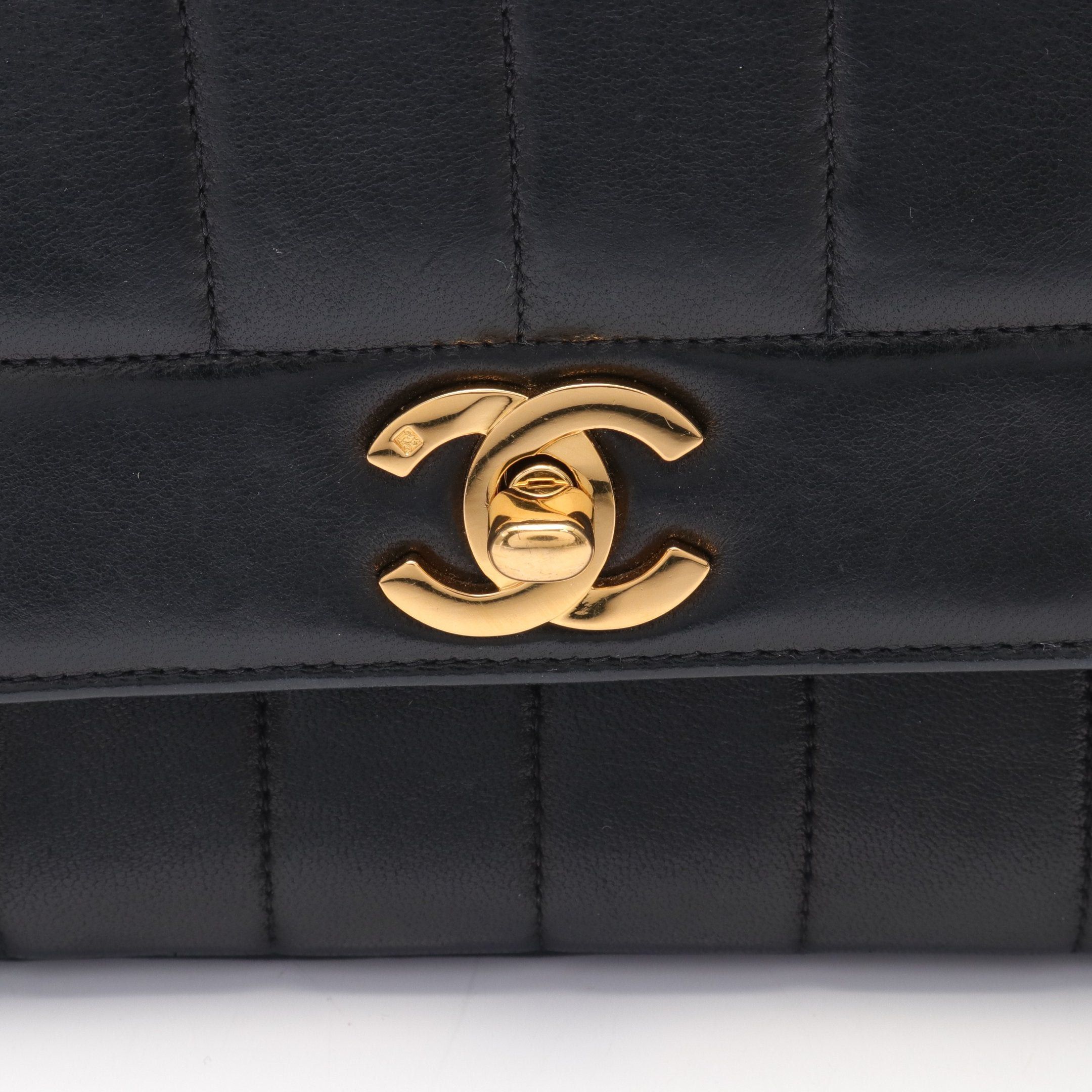 Chanel Chanel Mademoiselle Chain Shoulder Bag Lambskin Black Gold Hardware Size ONE SIZE - 9 Thumbnail