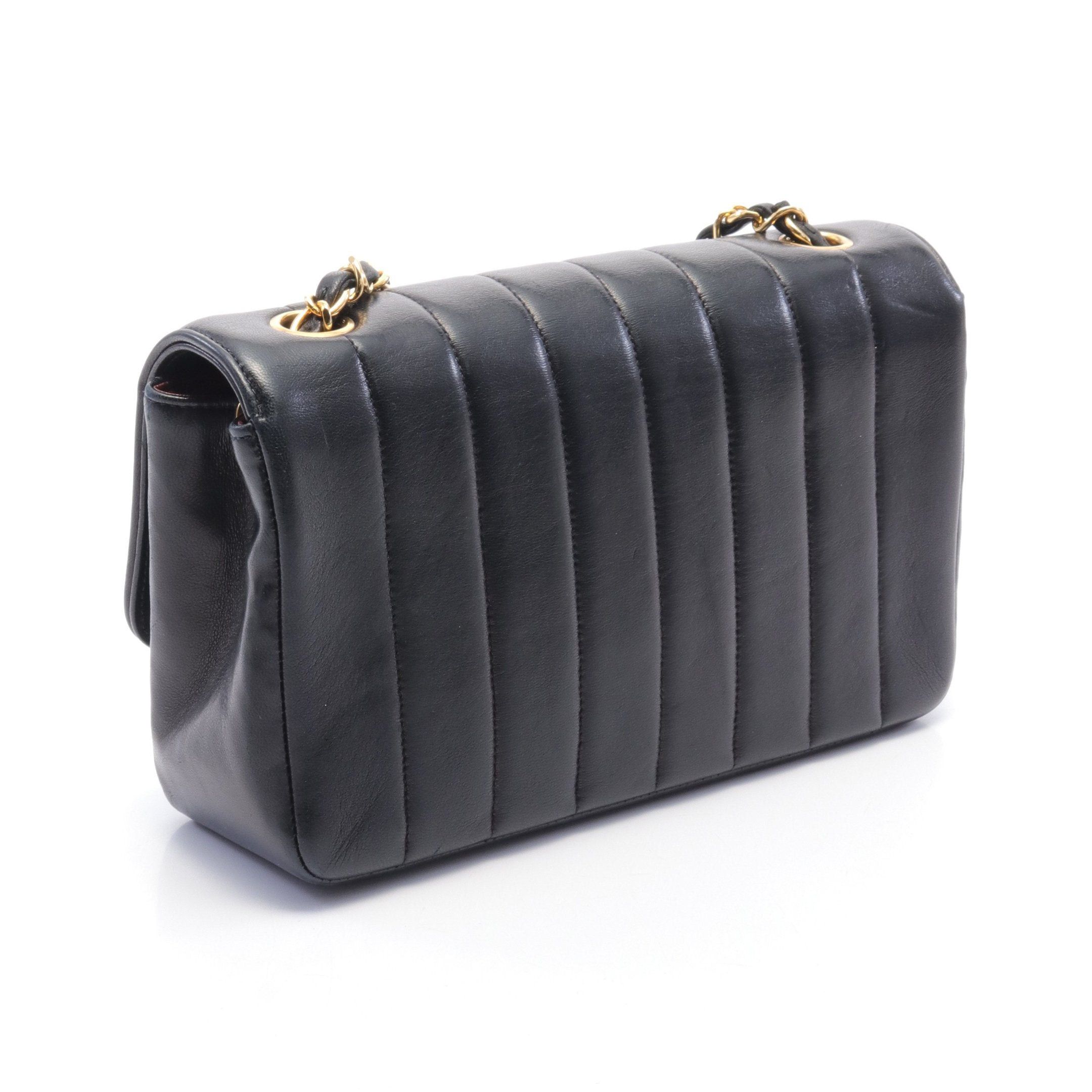 Chanel Chanel Mademoiselle Chain Shoulder Bag Lambskin Black Gold Hardware Size ONE SIZE - 2 Thumbnail